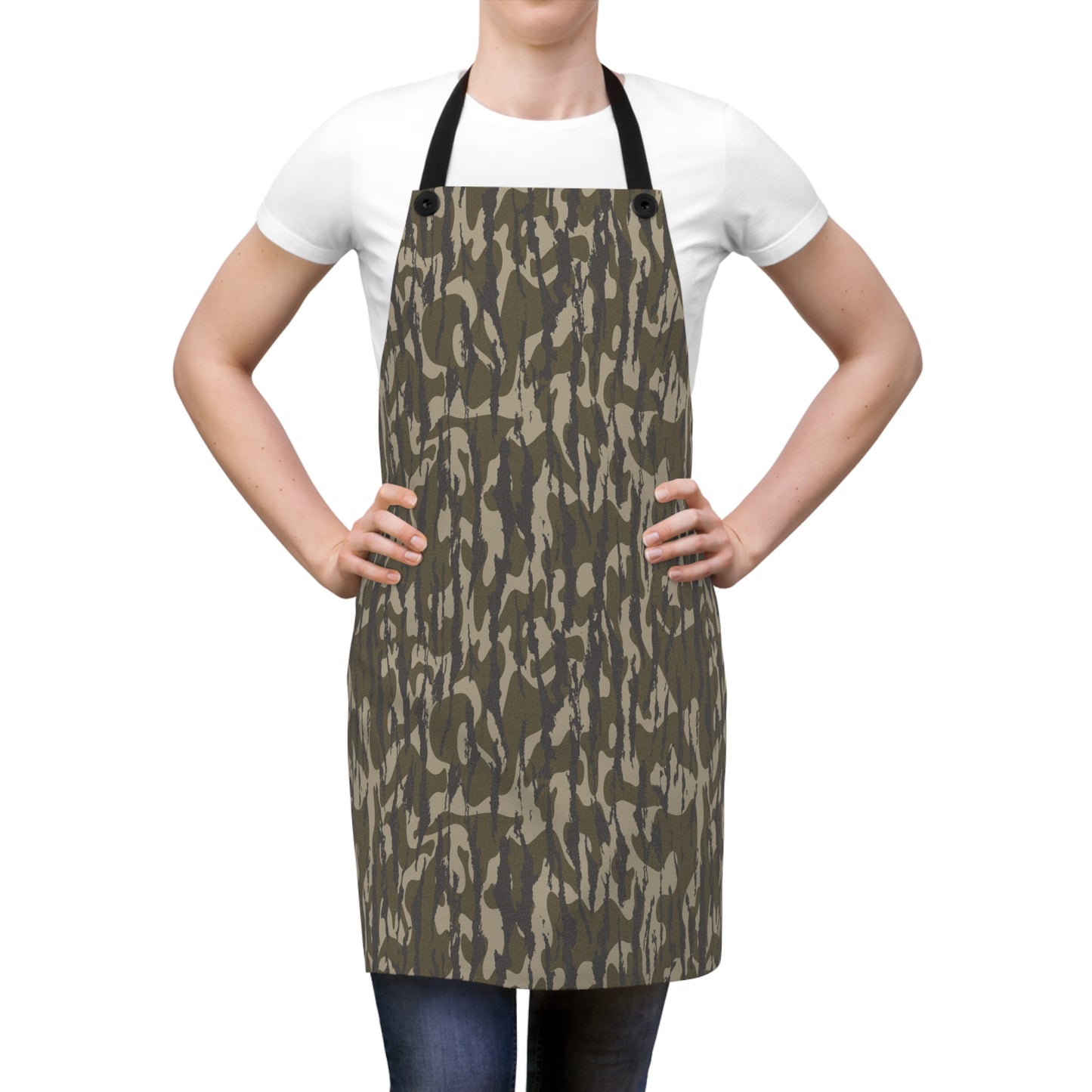 Bottomland Camo Chef Apron - Stylish Cooking Gift for Grilling, Baking, BBQs, Outdoor Cooking, Unique Kitchen Accessory