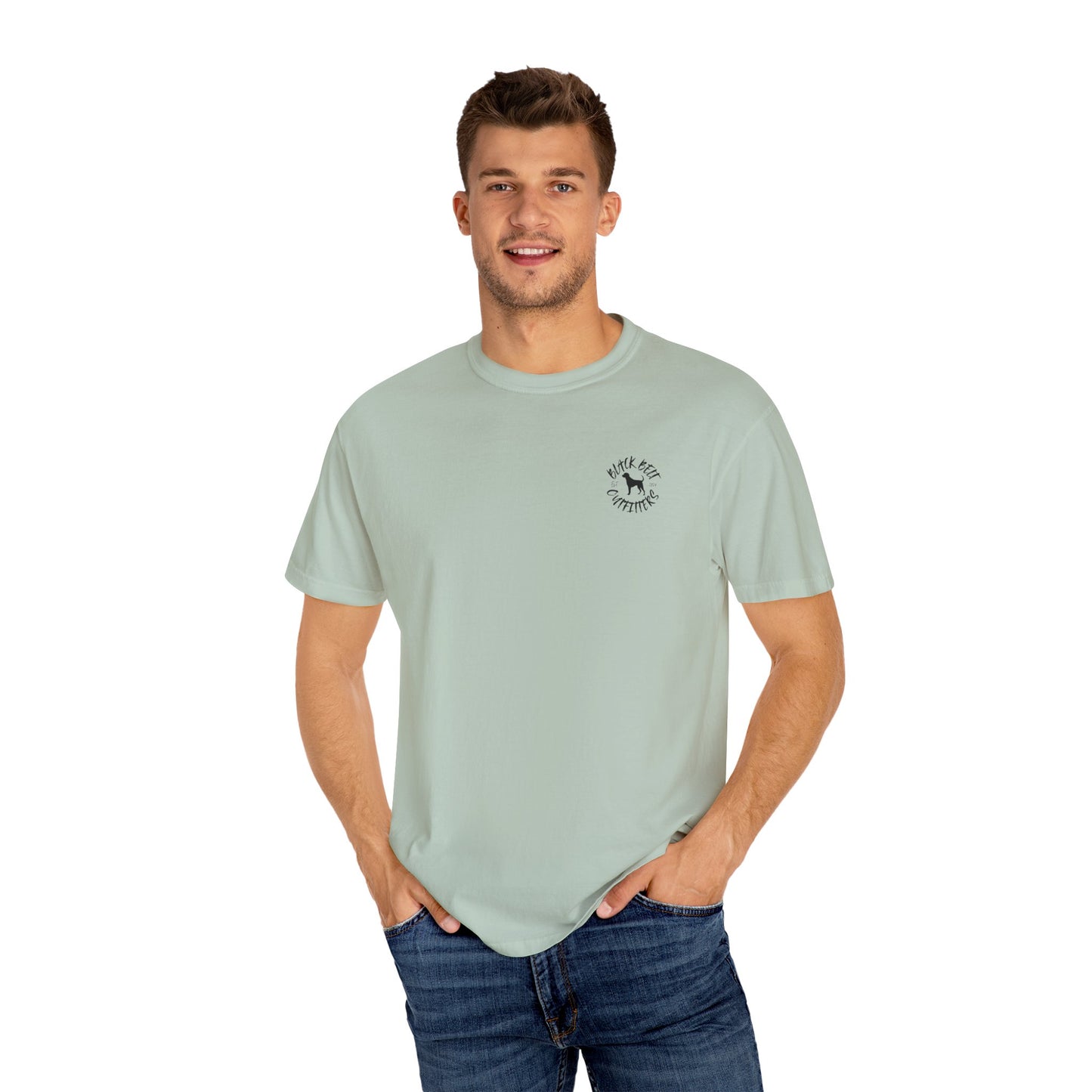 Black Belt Outfitters Camo Logo Unisex Garment-Dyed Pocket T-Shirt