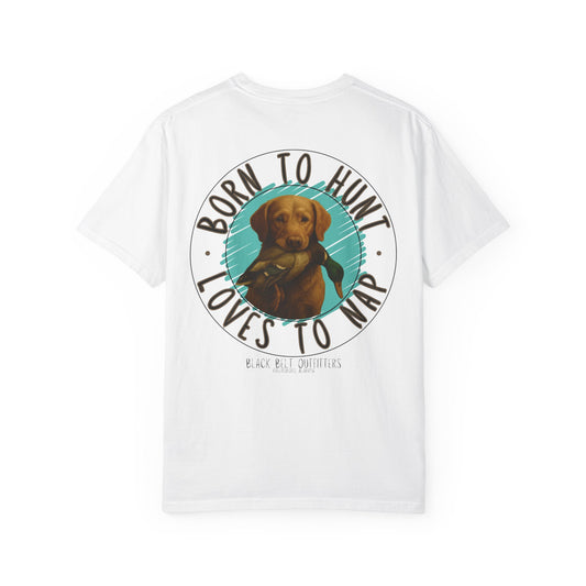 Duck Dog, Born to Hunt - Loves to Nap Unisex T-Shirt, Perfect for Gifts, Father's Day, Golf Events, Casual Wear, Comfortable Tee