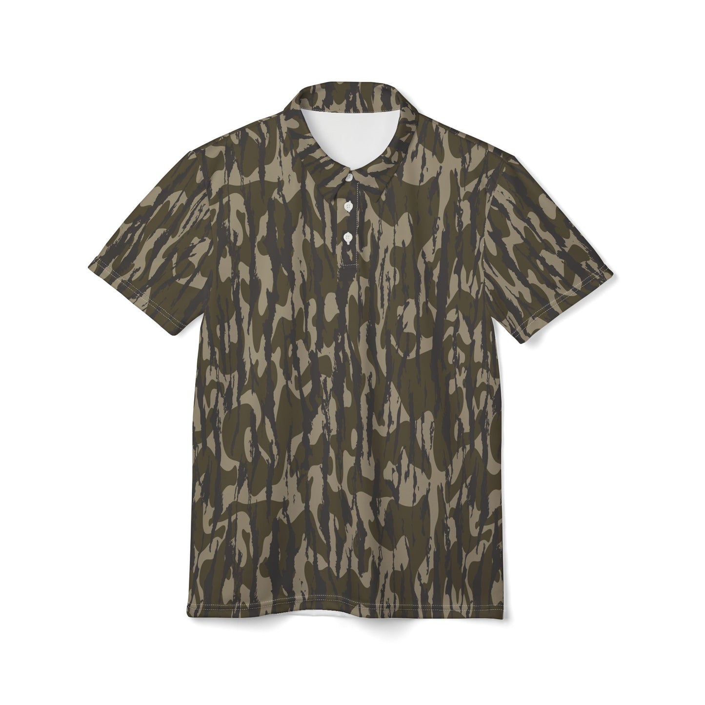 Bottomland Camo Unisex Polo Shirt, Casual Wear, Outdoor Adventures, Gift for Him, Summer Look
