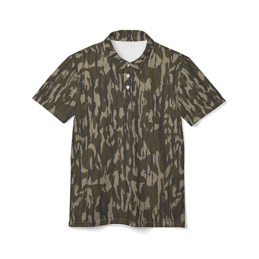 Bottomland Camo Unisex Polo Shirt, Casual Wear, Outdoor Adventures, Gift for Him, Summer Look