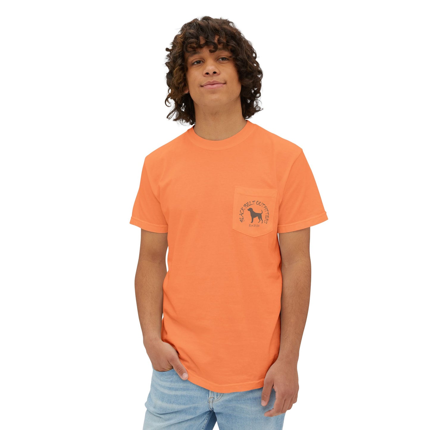 Black belt outfitters Fishing Poles Heart Unisex Garment-Dyed Pocket T-Shirt