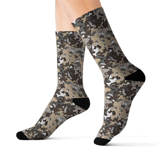 Black Belt Outfitters Original Dixie Camo Sublimation Socks | Stylish Military-Inspired Footwear | Perfect for Everyday, Gifts