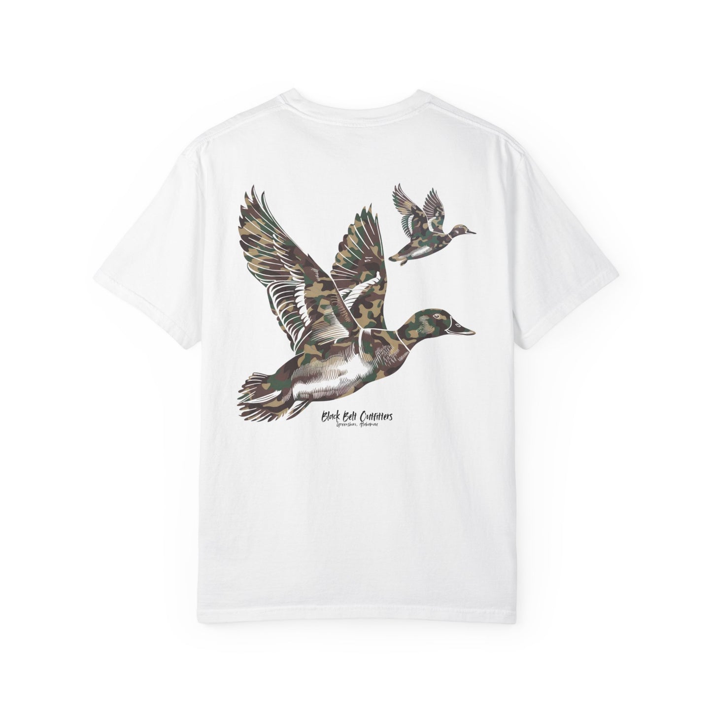 Camo Ducks Unisex Garment-Dyed T-shirt, Comfort Wear, Animal Lover Gift, Southerner Apparel,