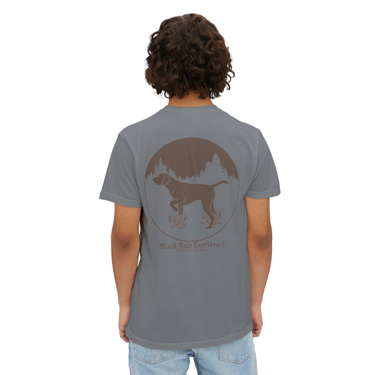 DEER HUNTING DOG (2) Unisex Heavy Cotton Pocket Tee
