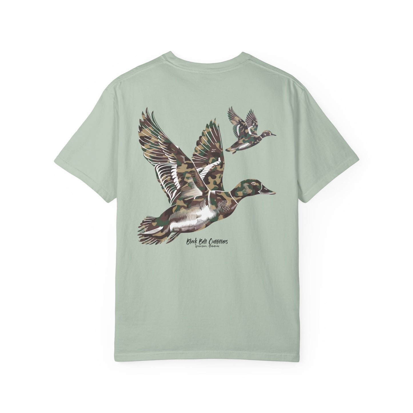 Camo Ducks Unisex Garment-Dyed T-shirt, Comfort Wear, Animal Lover Gift, Southerner Apparel,