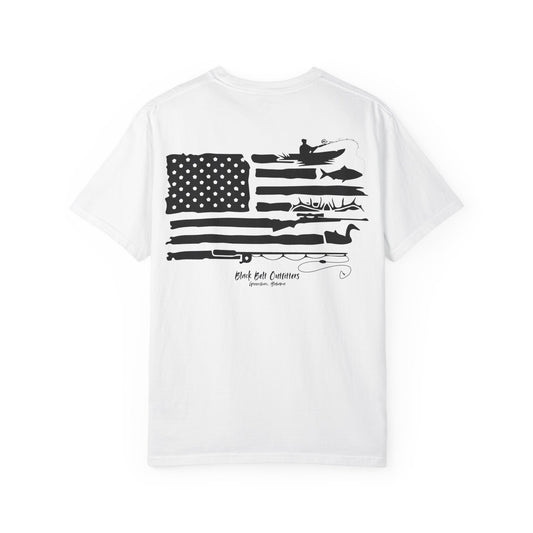Hunting American Flag Unisex T-Shirt, Perfect for Gifts, Father's Day, Golf Events, Casual Wear, Comfortable Tee