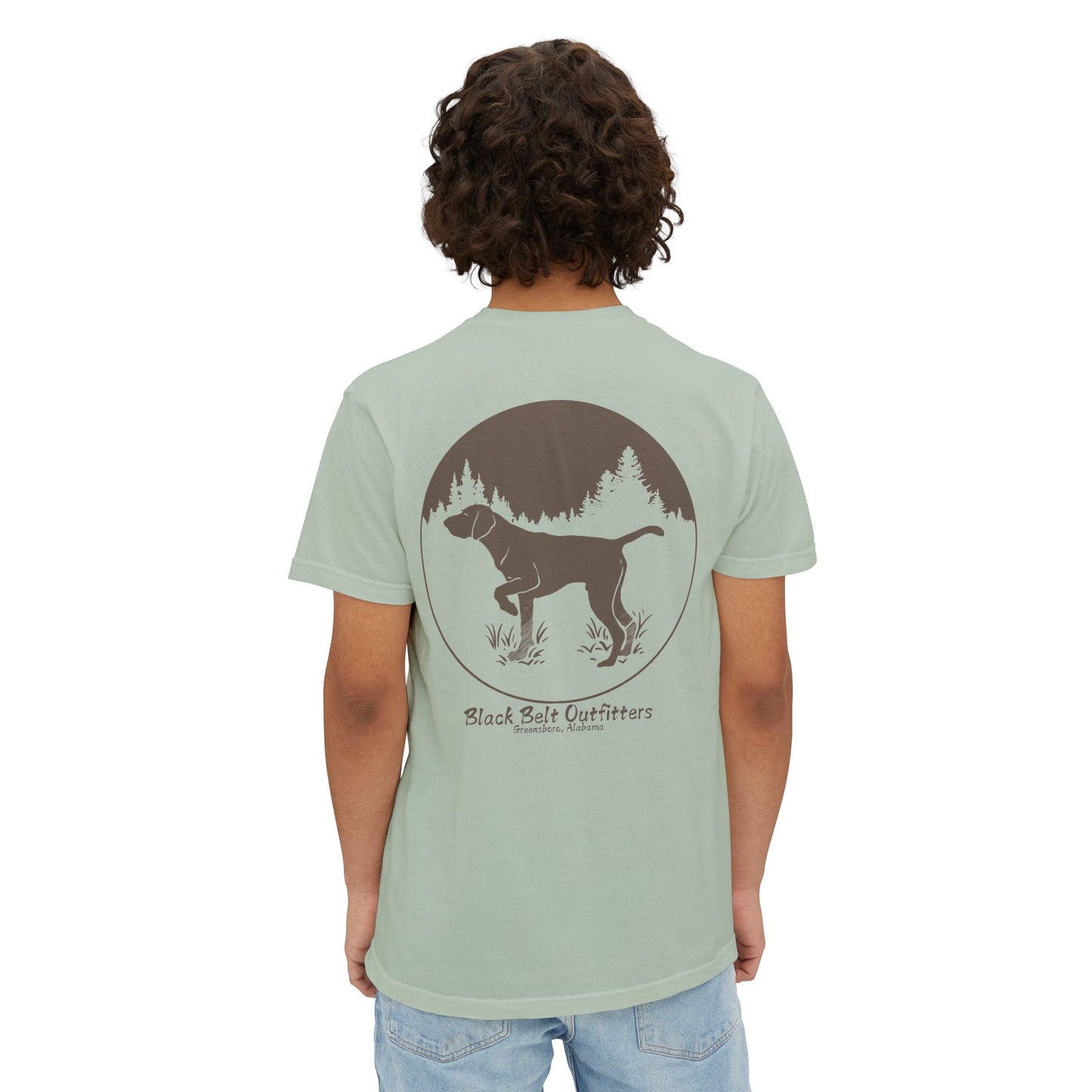 DEER HUNTING DOG (2) Unisex Heavy Cotton Pocket Tee