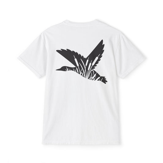 Black belt, outfitters old-school camo hunting dog silhouette logo hunting Unisex Garment-Dyed Pocket T-Shirt