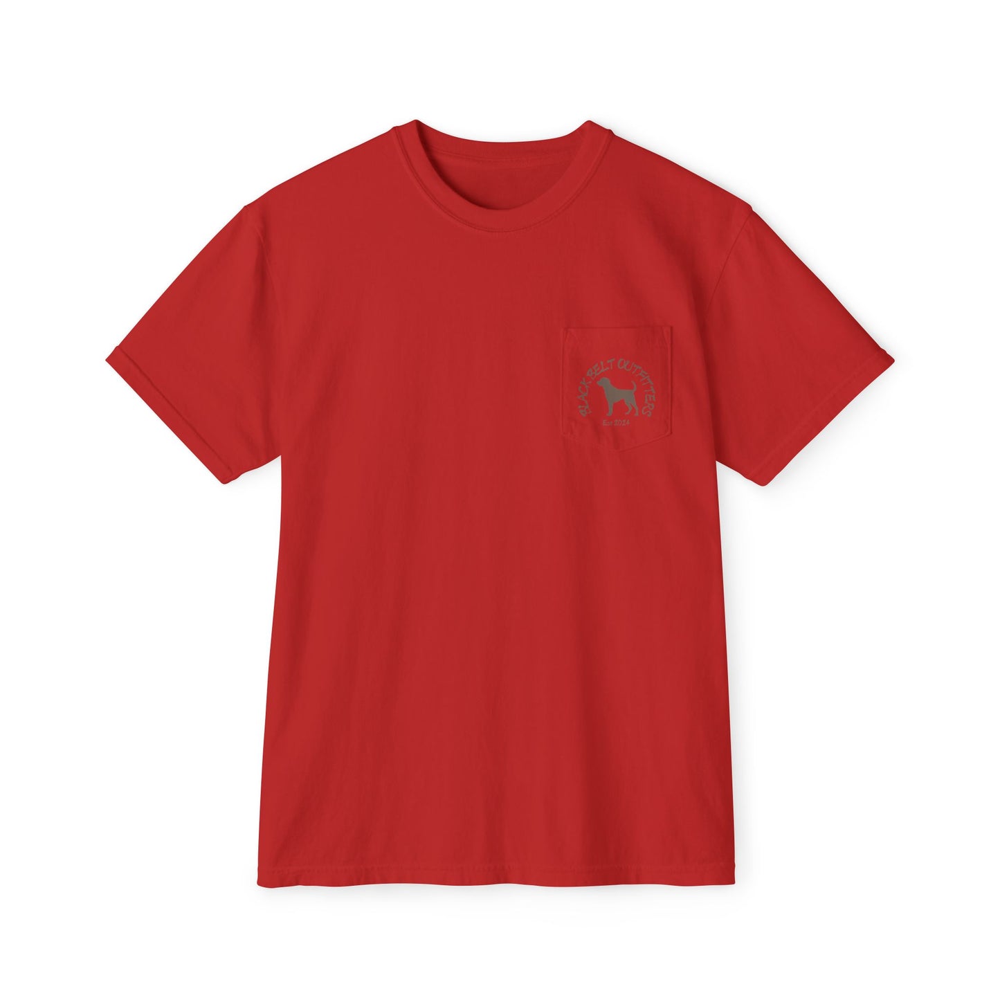 Black belt outfitters Fishing Poles Heart Unisex Garment-Dyed Pocket T-Shirt
