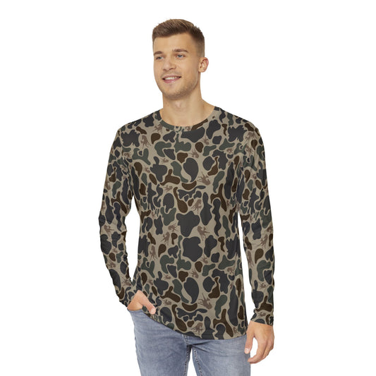Wild Horses Camo Men's Long Sleeve Shirt (AOP)