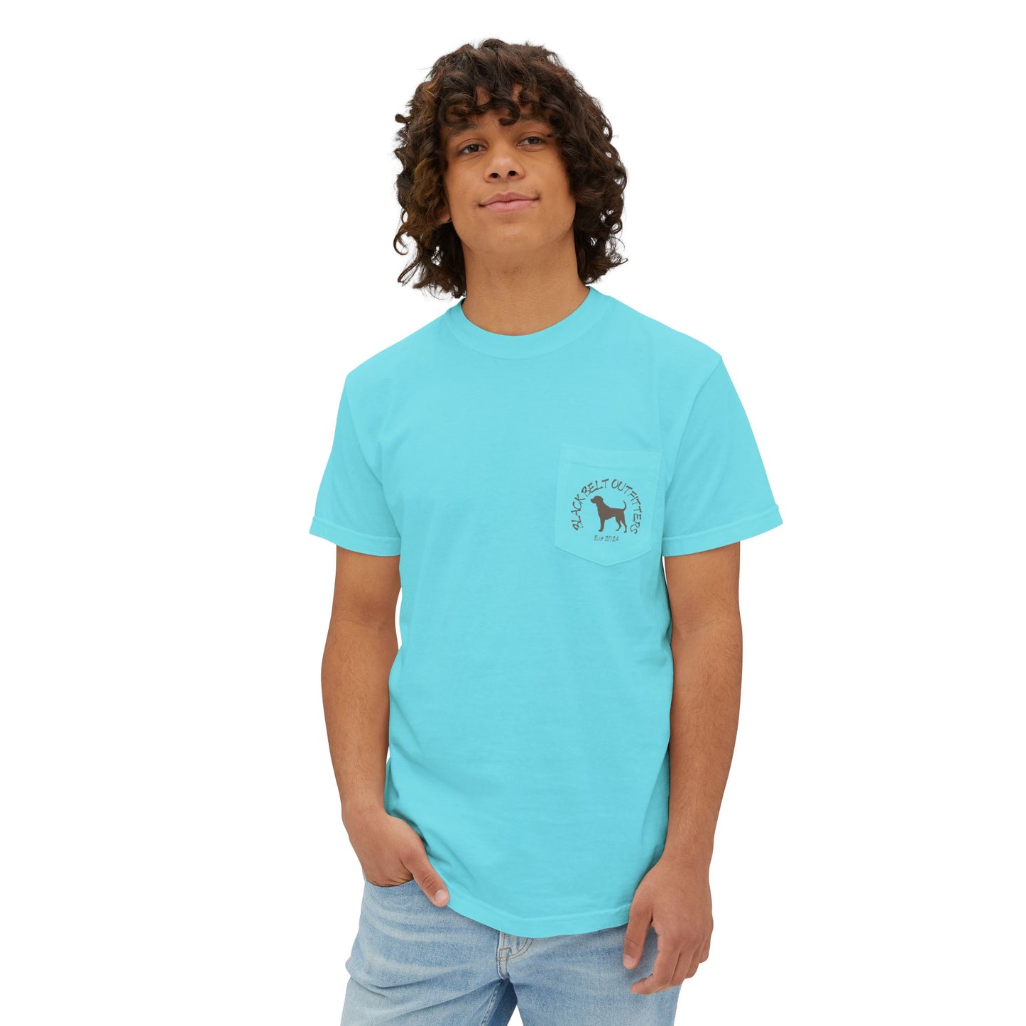 Black belt outfitters Fishing Poles Heart Unisex Garment-Dyed Pocket T-Shirt