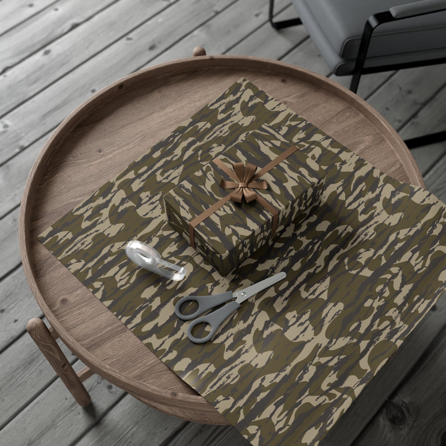 Bottomland Camo Gift Wrap Paper, Perfect for Holidays, Birthdays, Parties, Eco-Friendly Packaging, Unique Camo Design