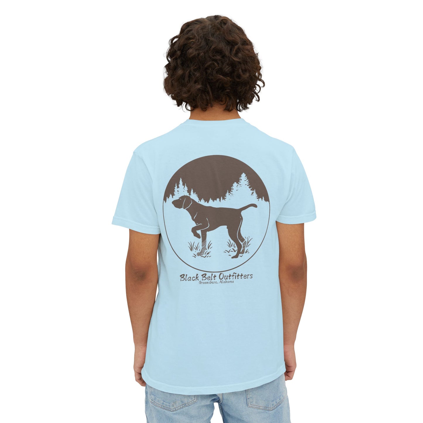 DEER HUNTING DOG (2) Unisex Heavy Cotton Pocket Tee
