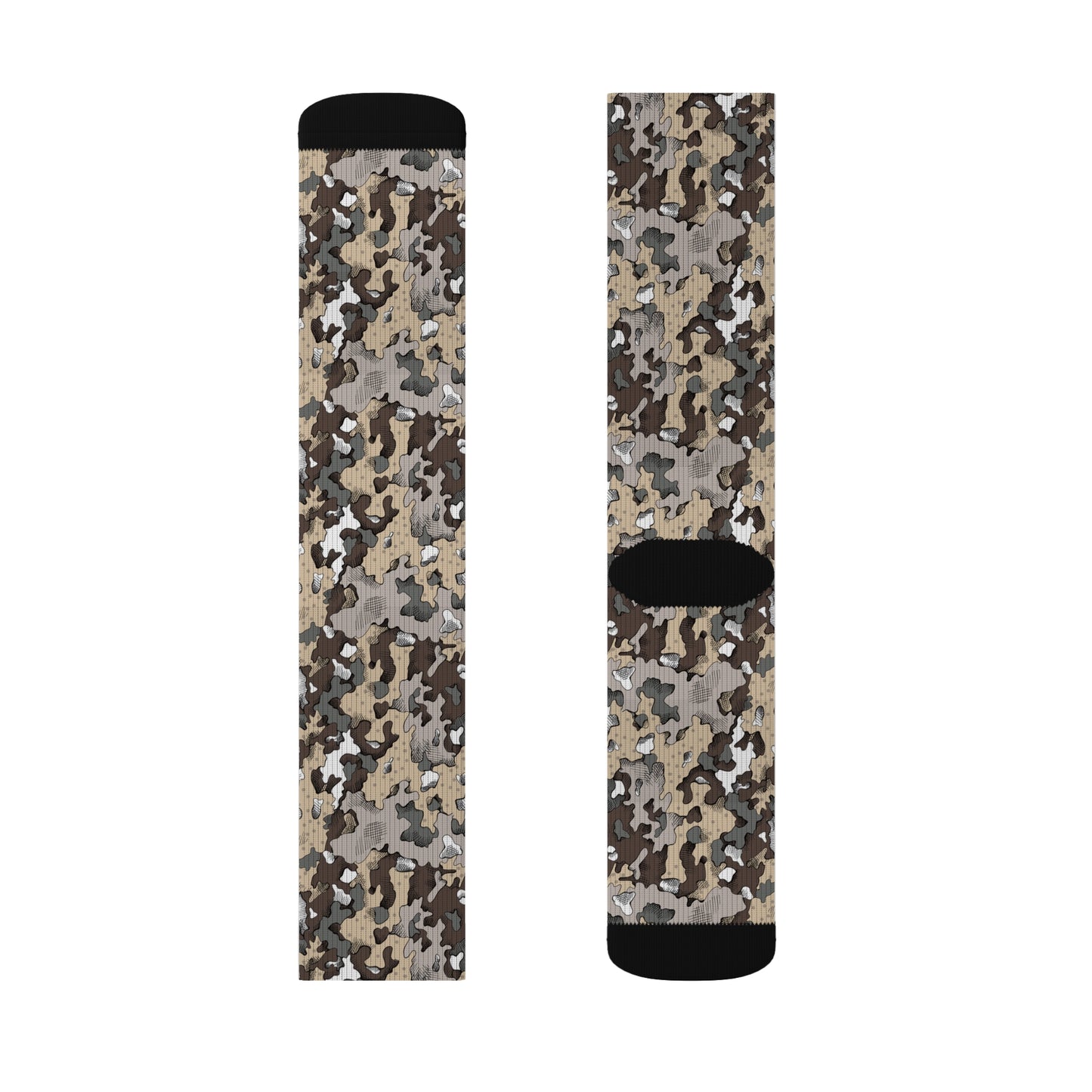 Black Belt Outfitters Original Dixie Camo Sublimation Socks | Stylish Military-Inspired Footwear | Perfect for Everyday, Gifts