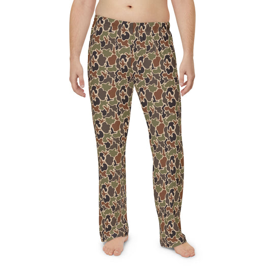Duck Camo Print Men's Pajama Pants, Comfortable Sleepwear, Cozy Lounge Pants, Casual Home Wear, Relaxation Essentials