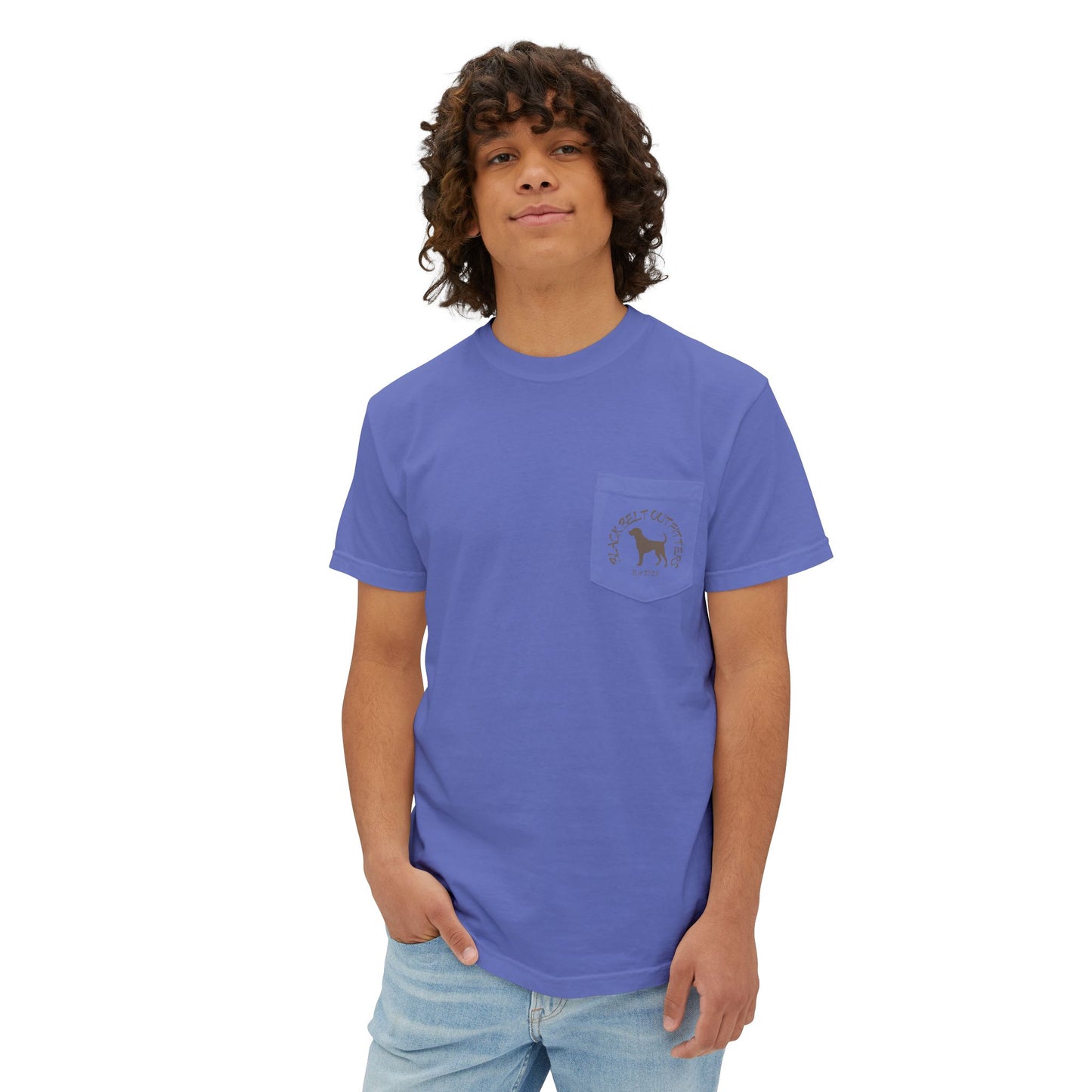 Black belt outfitters Fishing Poles Heart Unisex Garment-Dyed Pocket T-Shirt