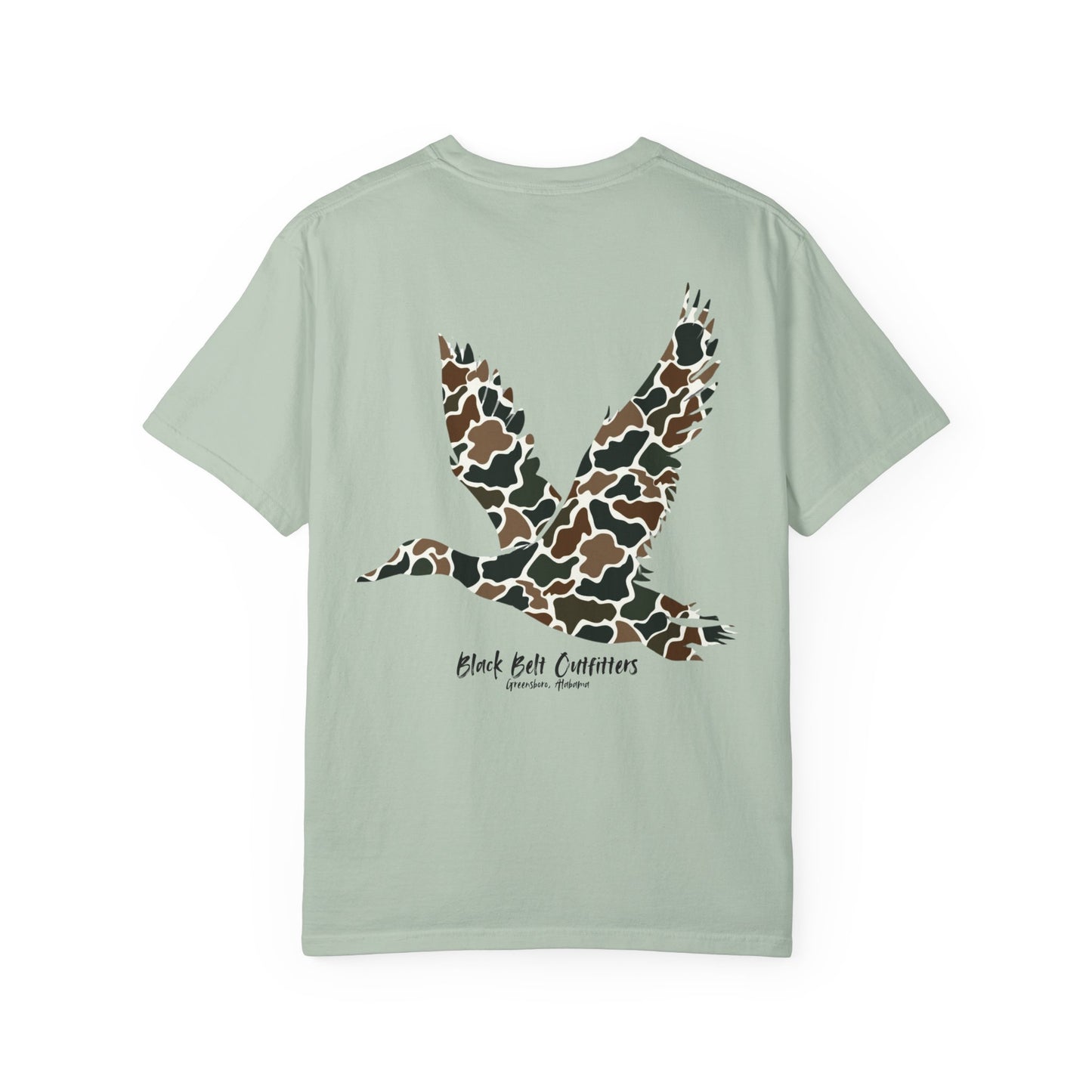 Old School Camo Flying Duck Unisex Garment-Dyed Pocket T-Shirt
