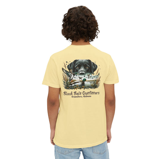 Black Belt Outfitters: Black Labrador Retriever Unisex Pocket T-shirt