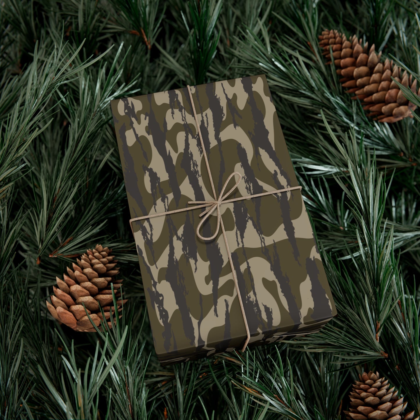 Bottomland Camo Gift Wrap Paper, Perfect for Holidays, Birthdays, Parties, Eco-Friendly Packaging, Unique Camo Design