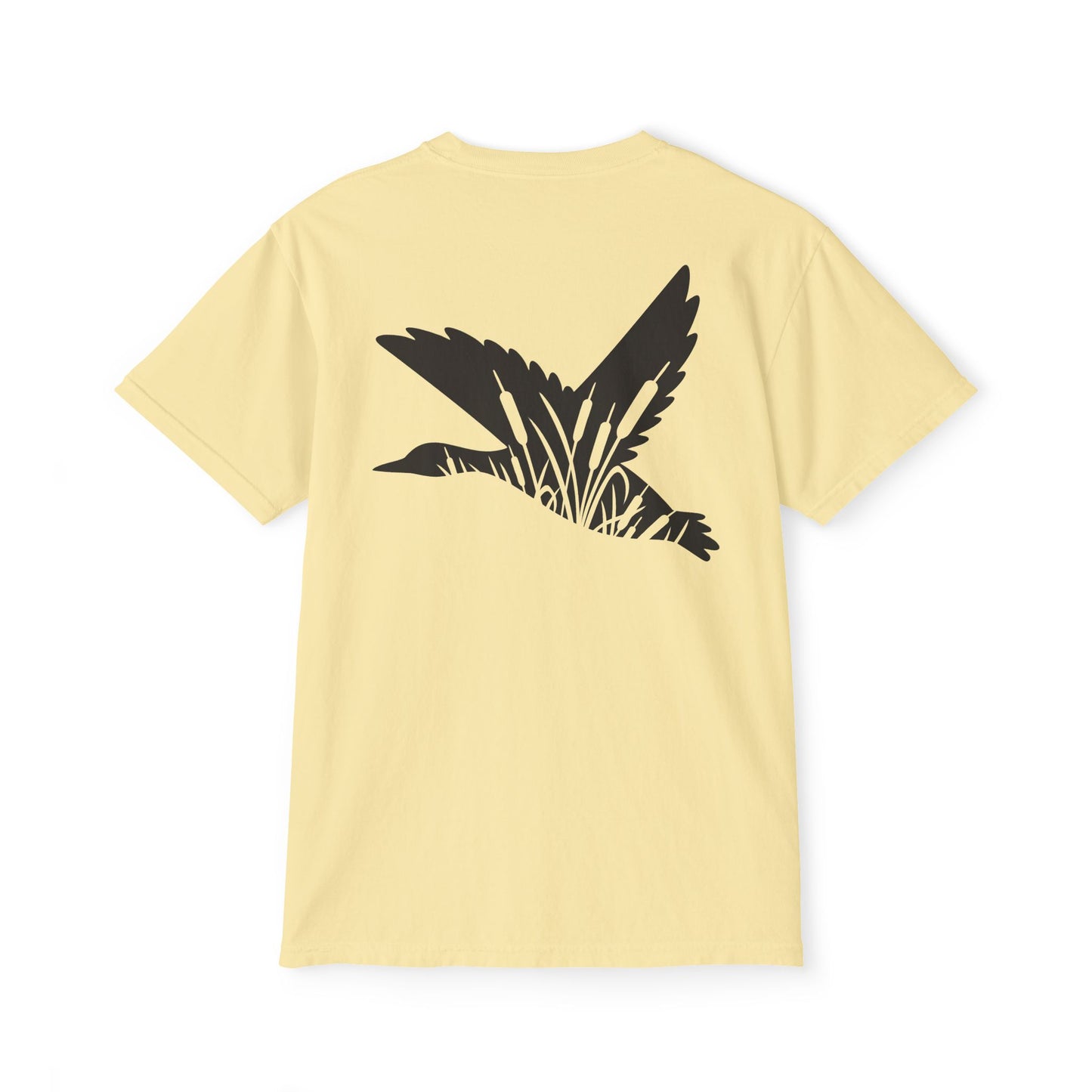 Black belt, outfitters old-school camo hunting dog silhouette logo hunting Unisex Garment-Dyed Pocket T-Shirt
