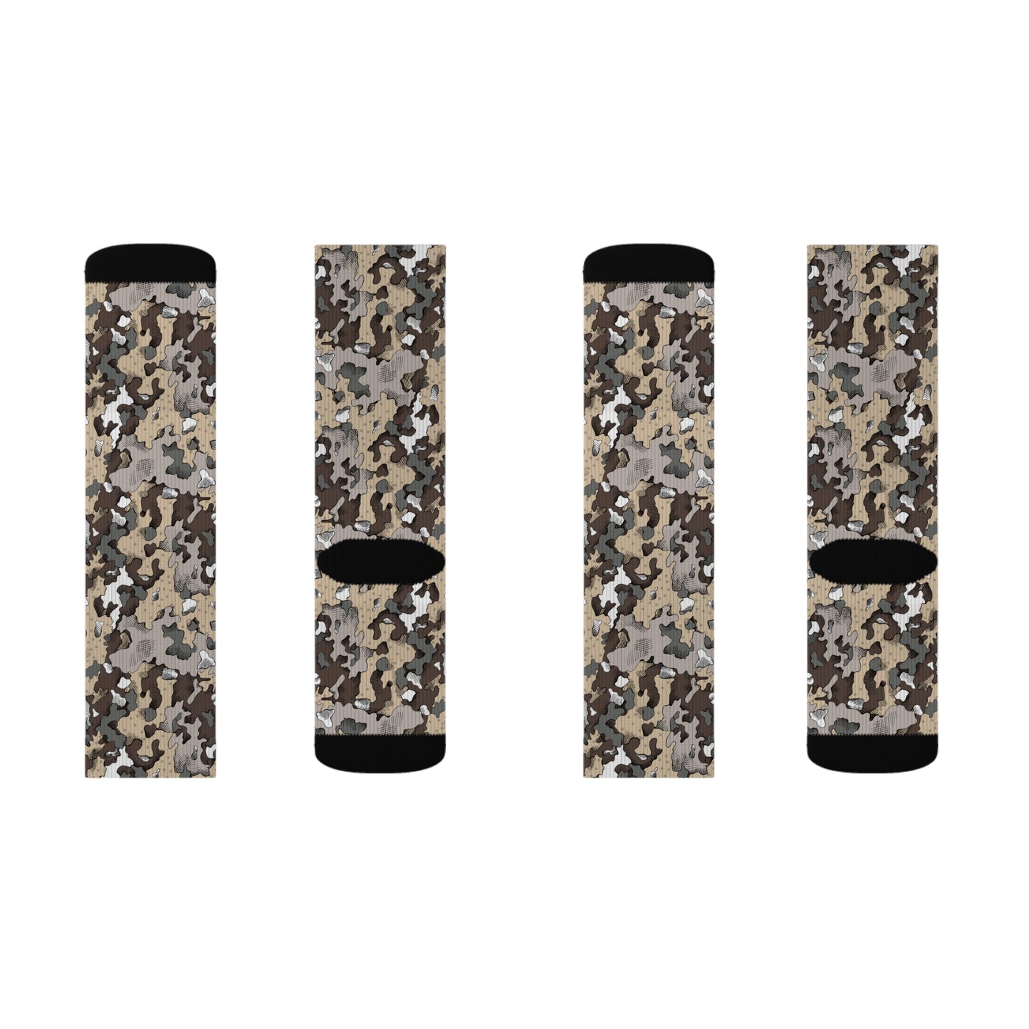 Black Belt Outfitters Original Dixie Camo Sublimation Socks | Stylish Military-Inspired Footwear | Perfect for Everyday, Gifts