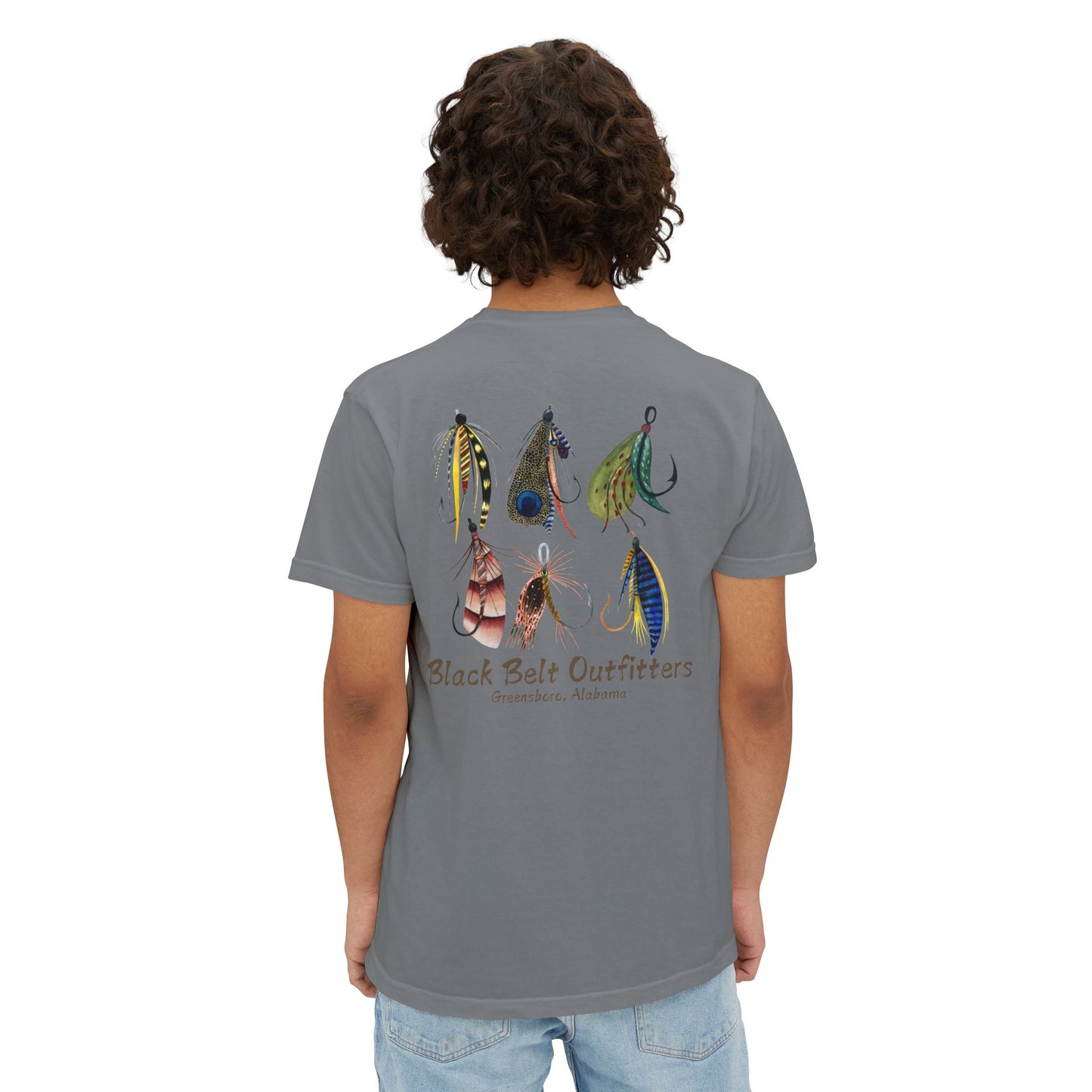 Black belt outfitters fishing lures Unisex Garment-Dyed Pocket T-Shirt