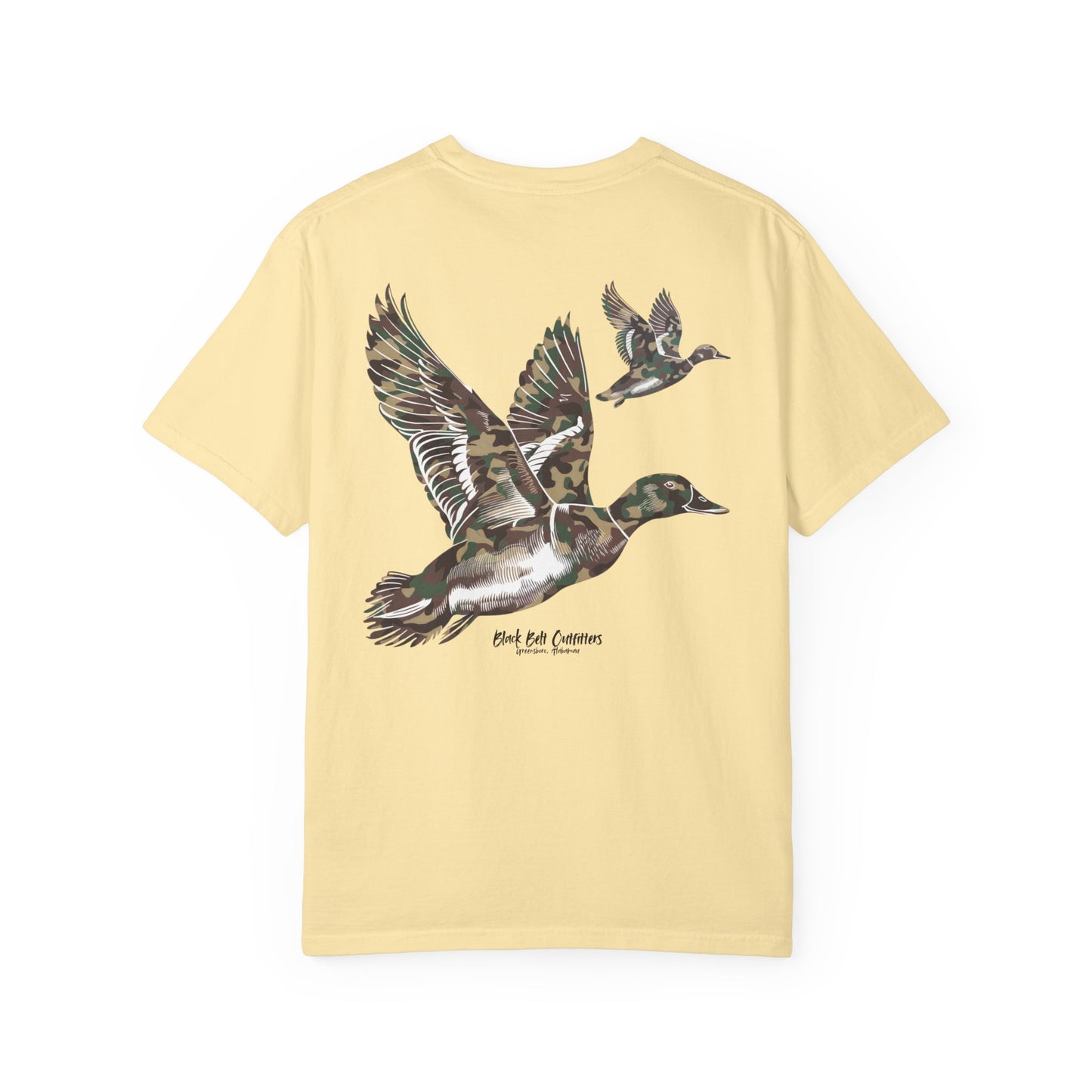 Camo Ducks Unisex Garment-Dyed T-shirt, Comfort Wear, Animal Lover Gift, Southerner Apparel,