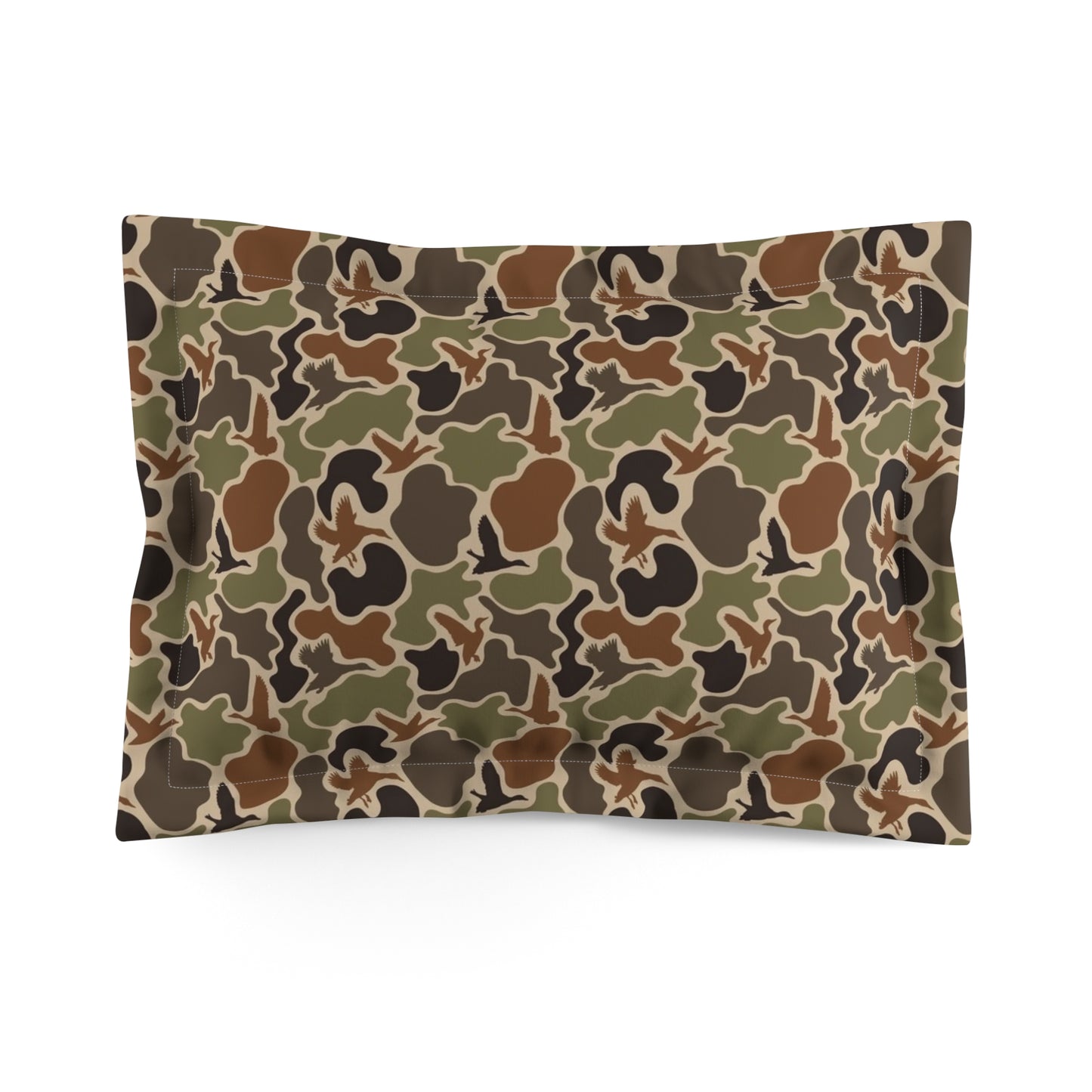 Duck Camo Microfiber Pillow Sham, Cozy Bedroom Decor, Modern Home Accent, Great for Camping or Hunting Enthusiasts, Stylish Sleep Gift,
