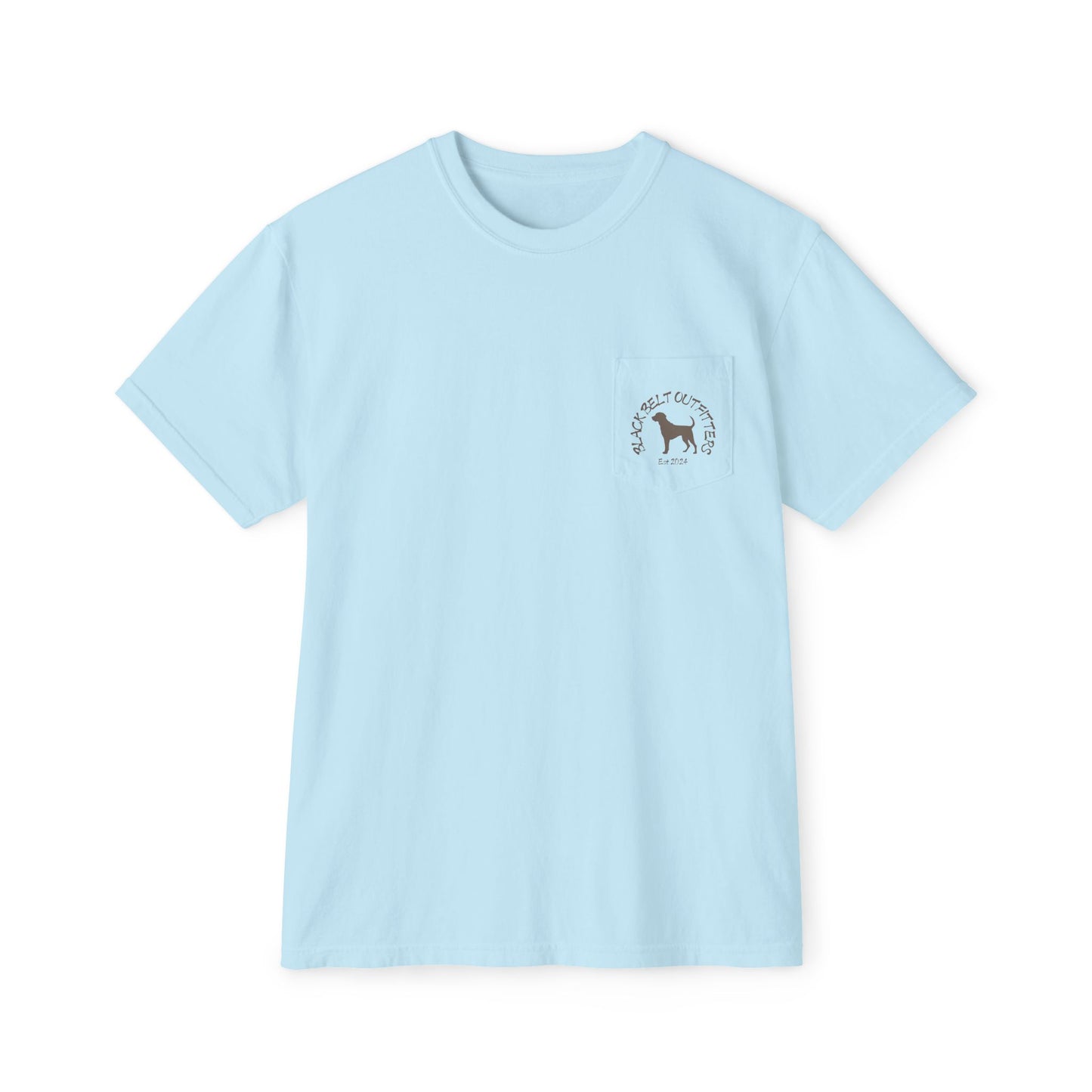 Black belt outfitters Fishing Poles Heart Unisex Garment-Dyed Pocket T-Shirt