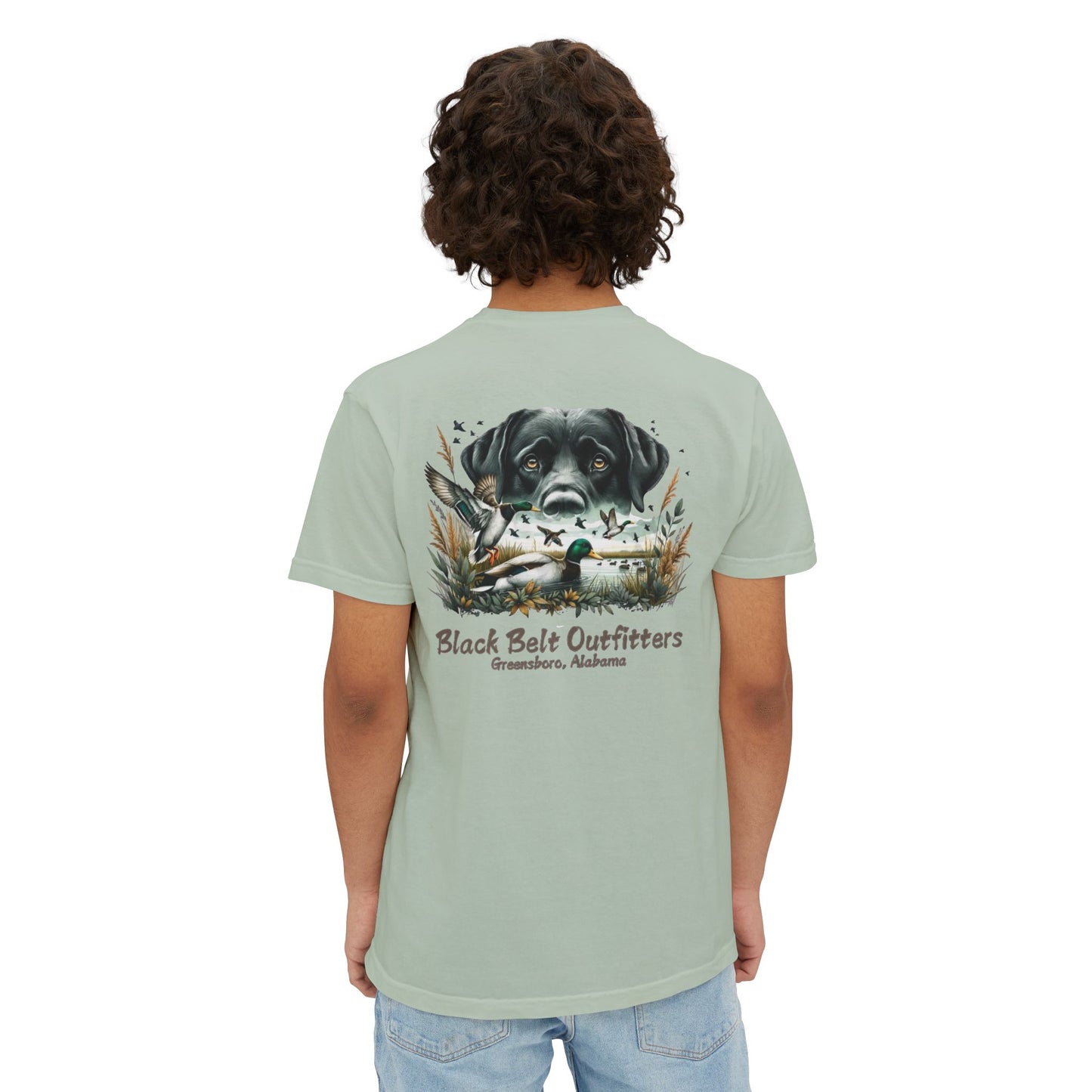 Black Belt Outfitters: Black Labrador Retriever Unisex Pocket T-shirt