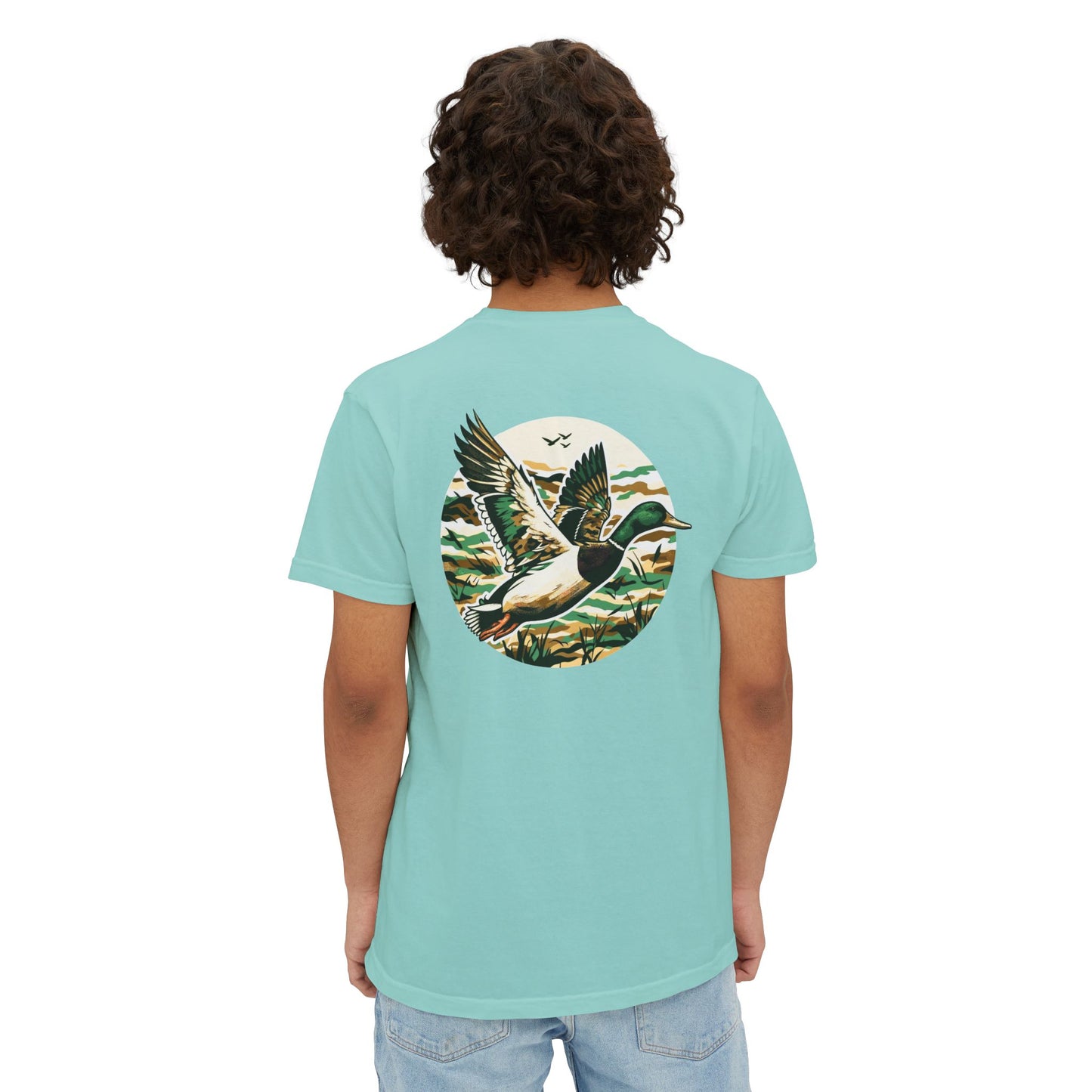 Black belt outfitters, duck hunting custom design hunting Unisex Garment-Dyed Pocket T-Shirt