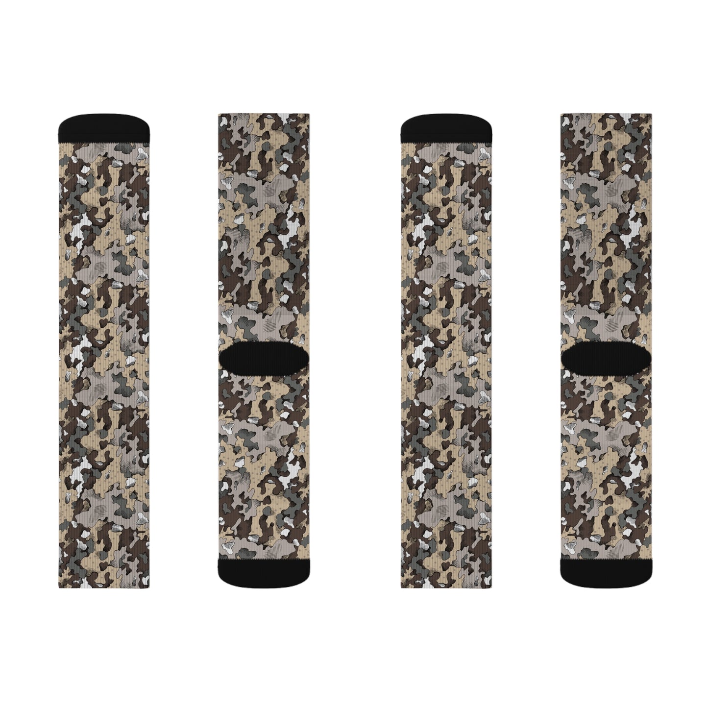 Black Belt Outfitters Original Dixie Camo Sublimation Socks | Stylish Military-Inspired Footwear | Perfect for Everyday, Gifts