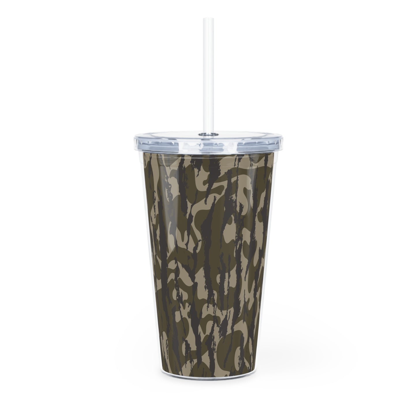 Bottomland Camo Plastic Tumbler w/ Straw, Outdoor Adventure, Travel Mug, Sports Drink Container, Gifts for Nature Lovers, Hunting Accessory