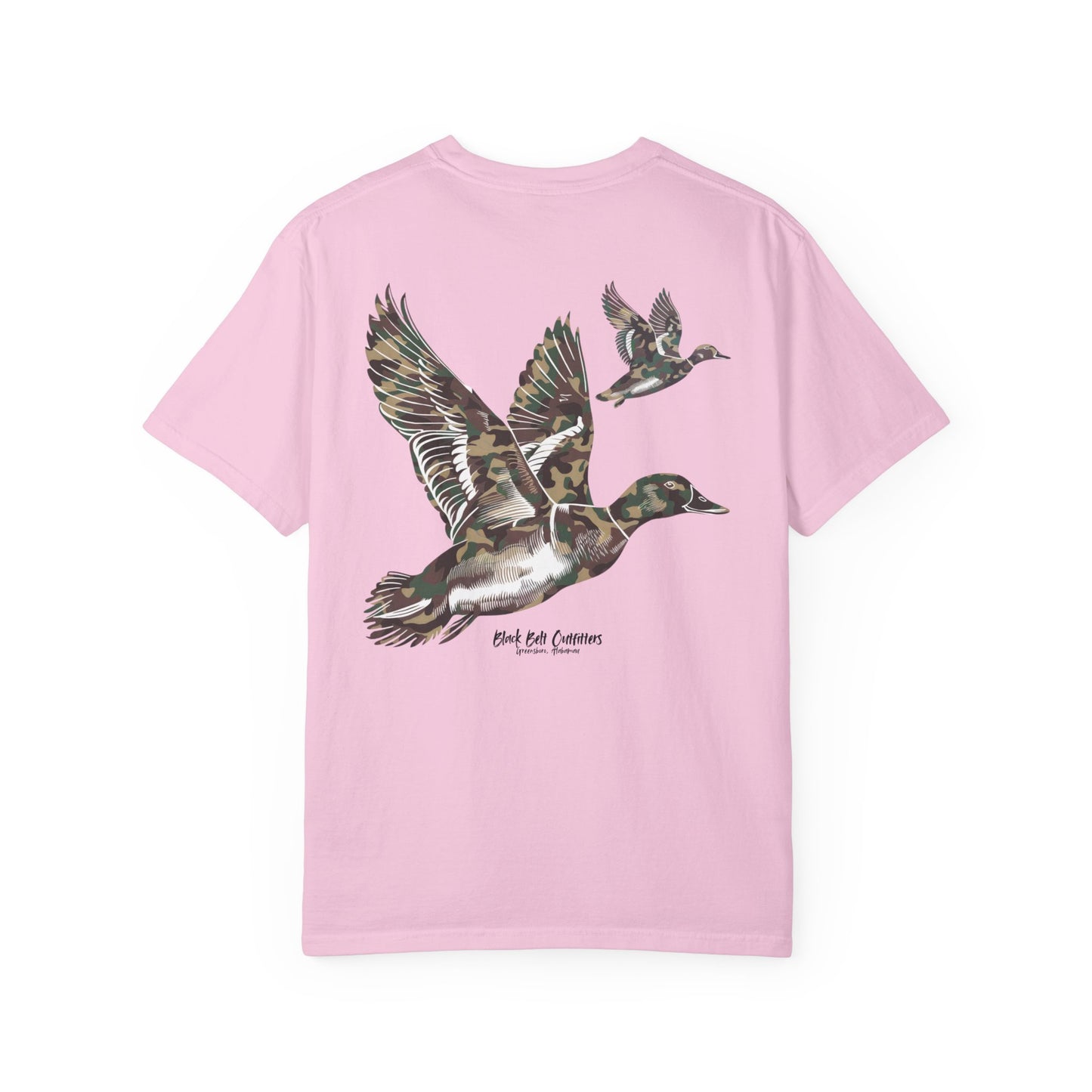 Camo Ducks Unisex Garment-Dyed T-shirt, Comfort Wear, Animal Lover Gift, Southerner Apparel,