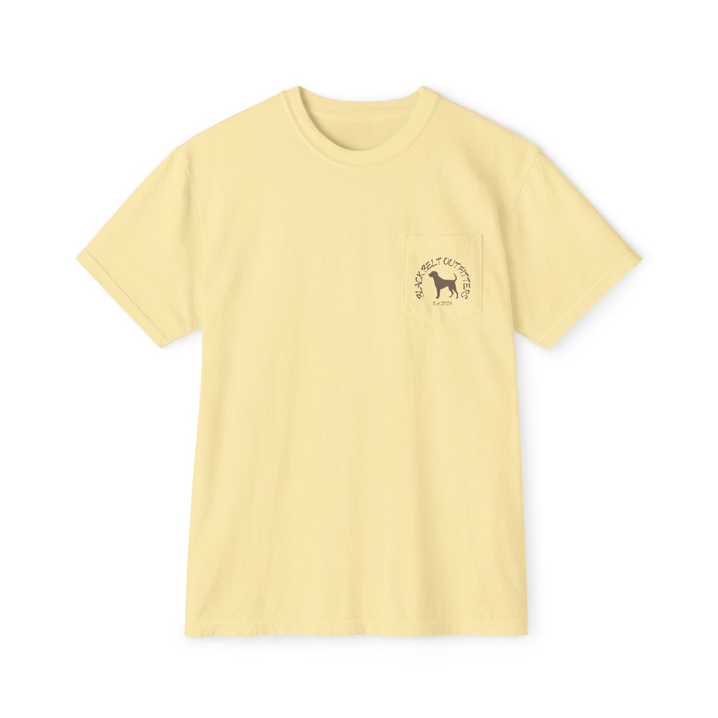Black belt outfitters Fishing Poles Heart Unisex Garment-Dyed Pocket T-Shirt