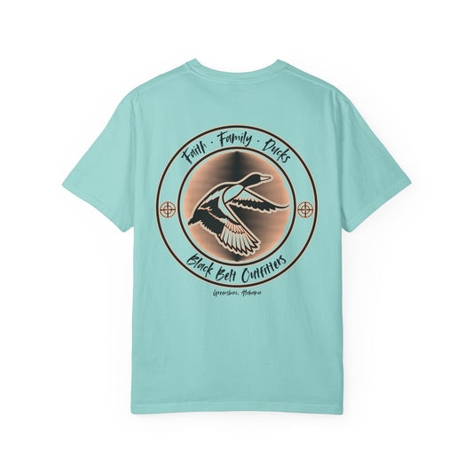 Faith Family Ducks Unisex Garment-Dyed Pocket T-Shirt