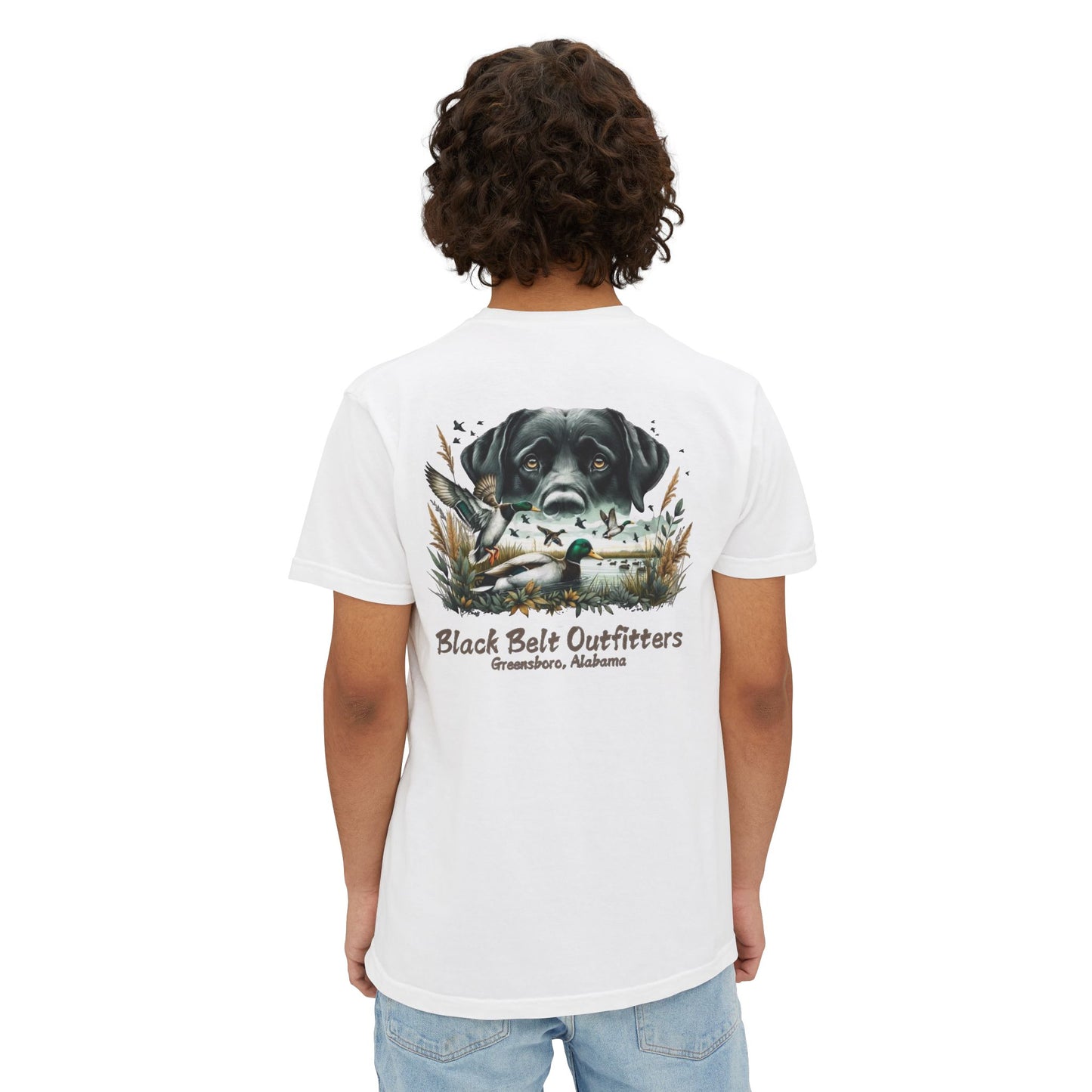 Black Belt Outfitters: Black Labrador Retriever Unisex Pocket T-shirt
