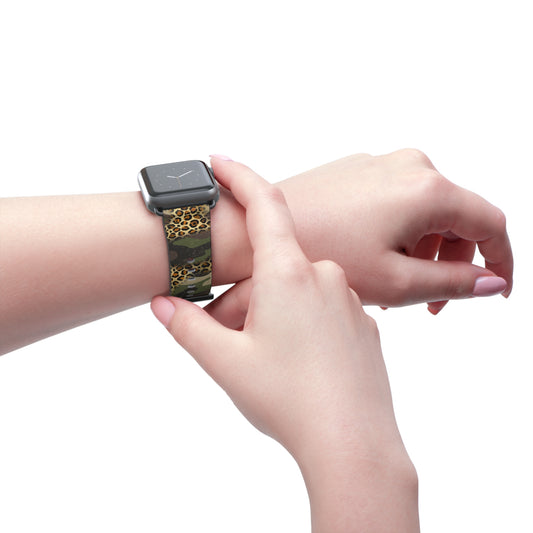 Wild Camo Watch Band, Stylish Camouflage Accessory, Trendy Leopard Print Strap, Unique Gift for Her, Perfect for Outdoor Adventures