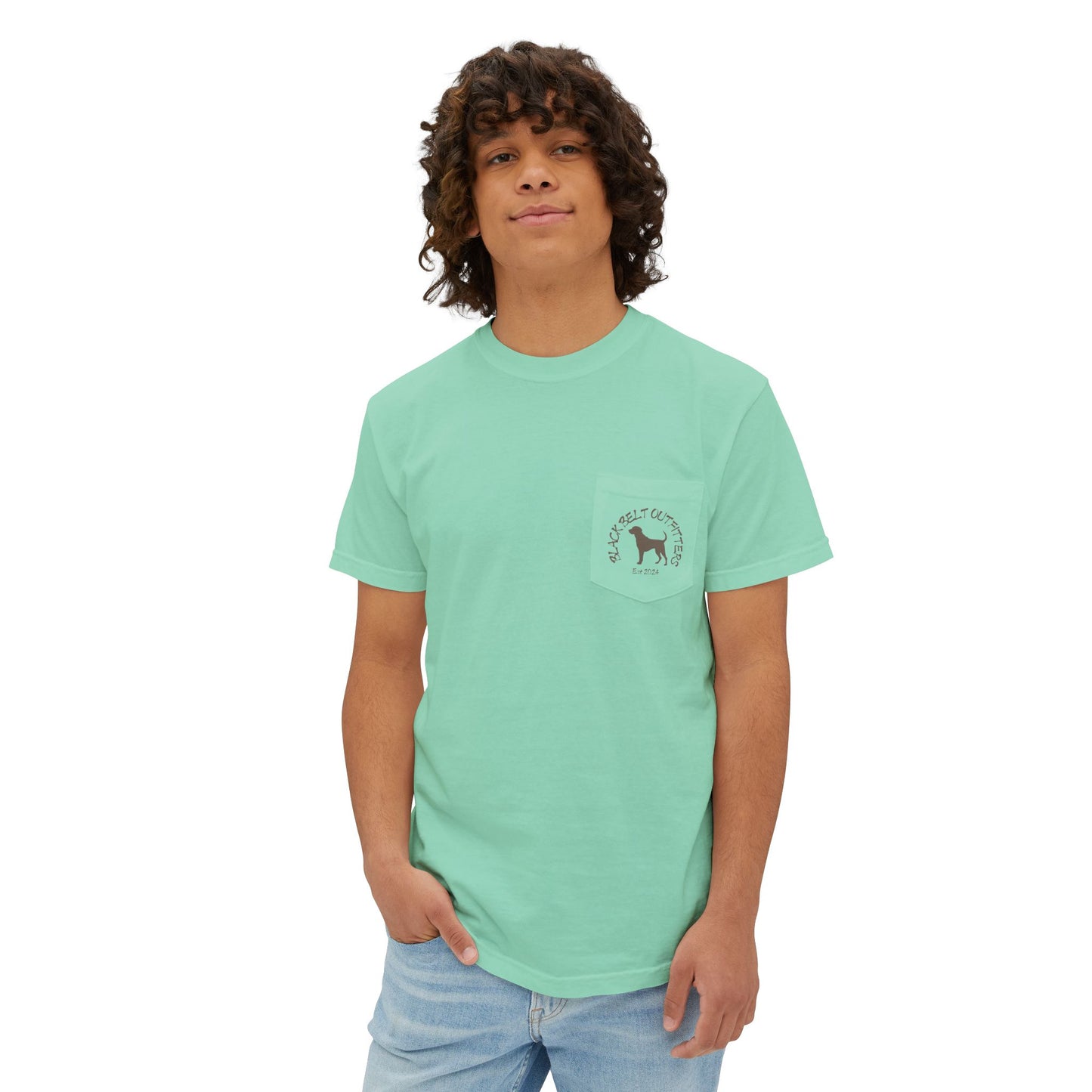 DEER HUNTING DOG (2) Unisex Heavy Cotton Pocket Tee