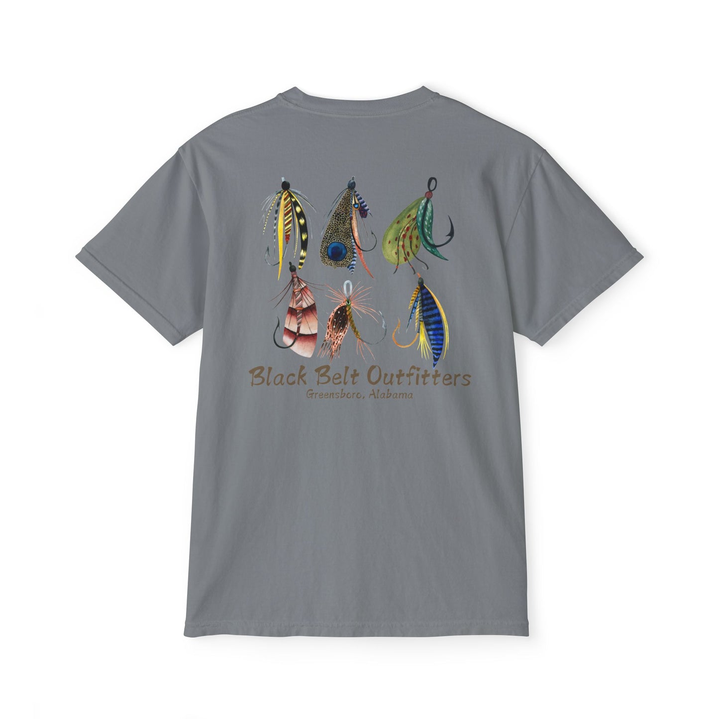 Black belt outfitters fishing lures Unisex Garment-Dyed Pocket T-Shirt