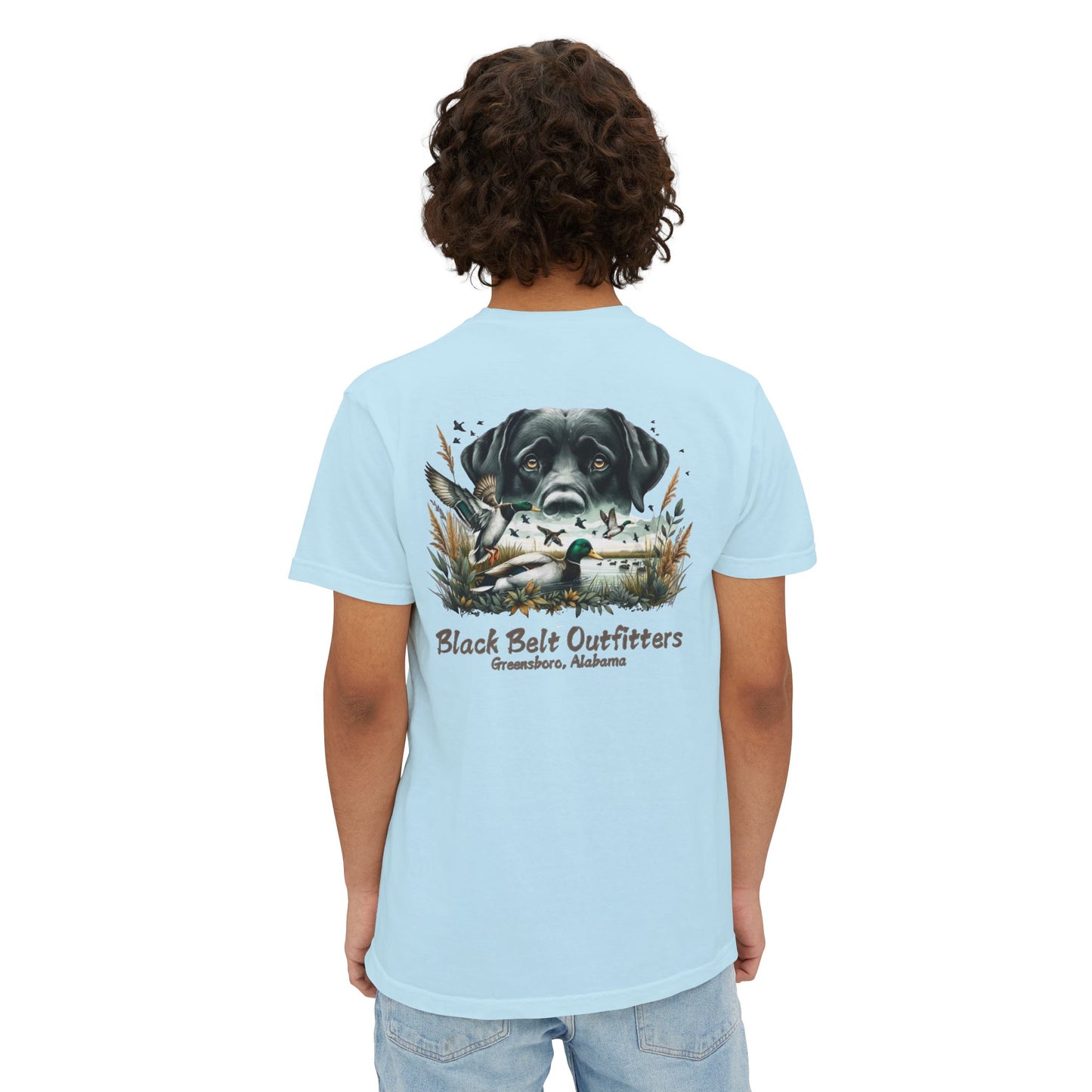 Black Belt Outfitters: Black Labrador Retriever Unisex Pocket T-shirt