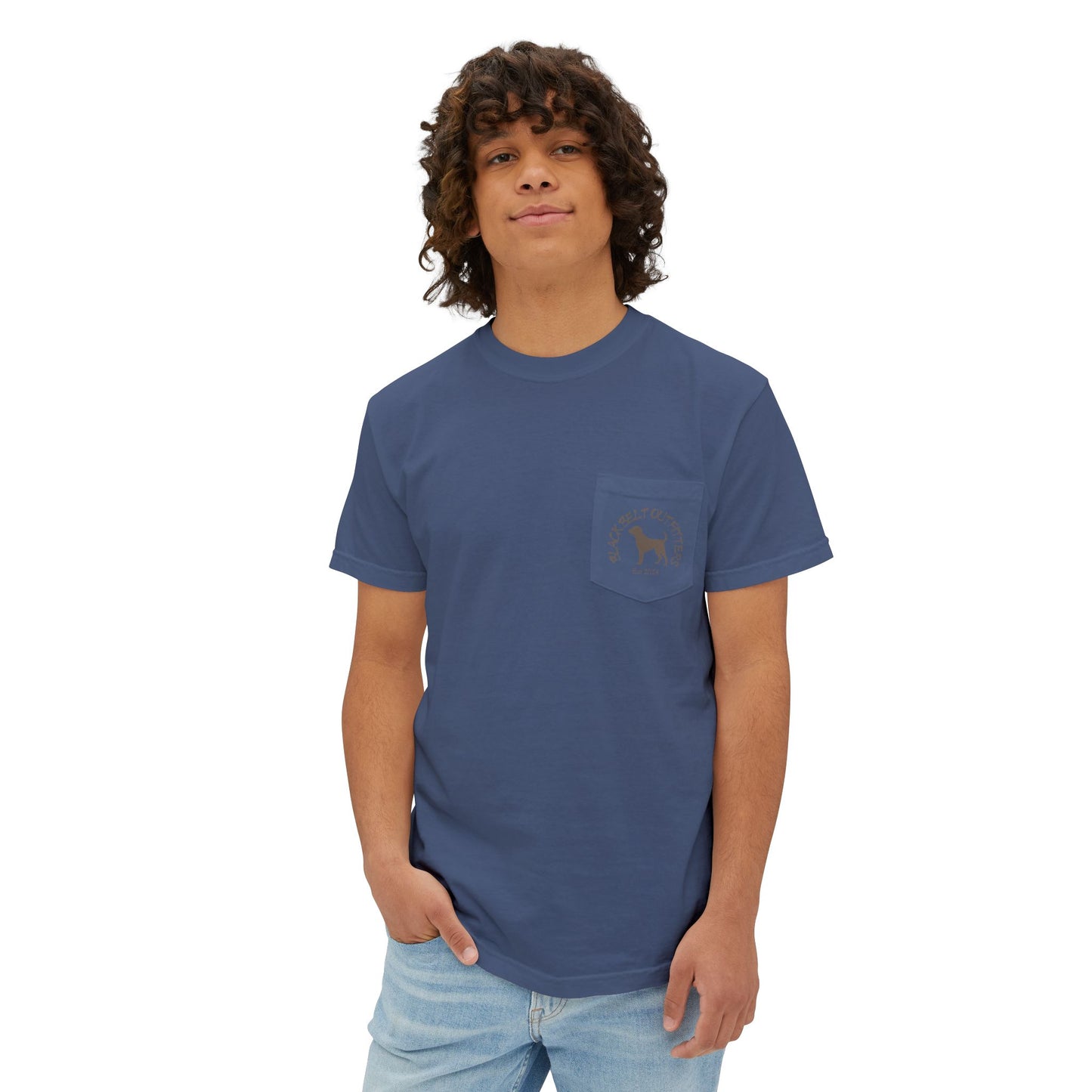DEER HUNTING DOG (2) Unisex Heavy Cotton Pocket Tee