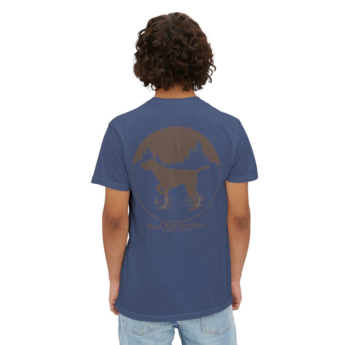 DEER HUNTING DOG (2) Unisex Heavy Cotton Pocket Tee