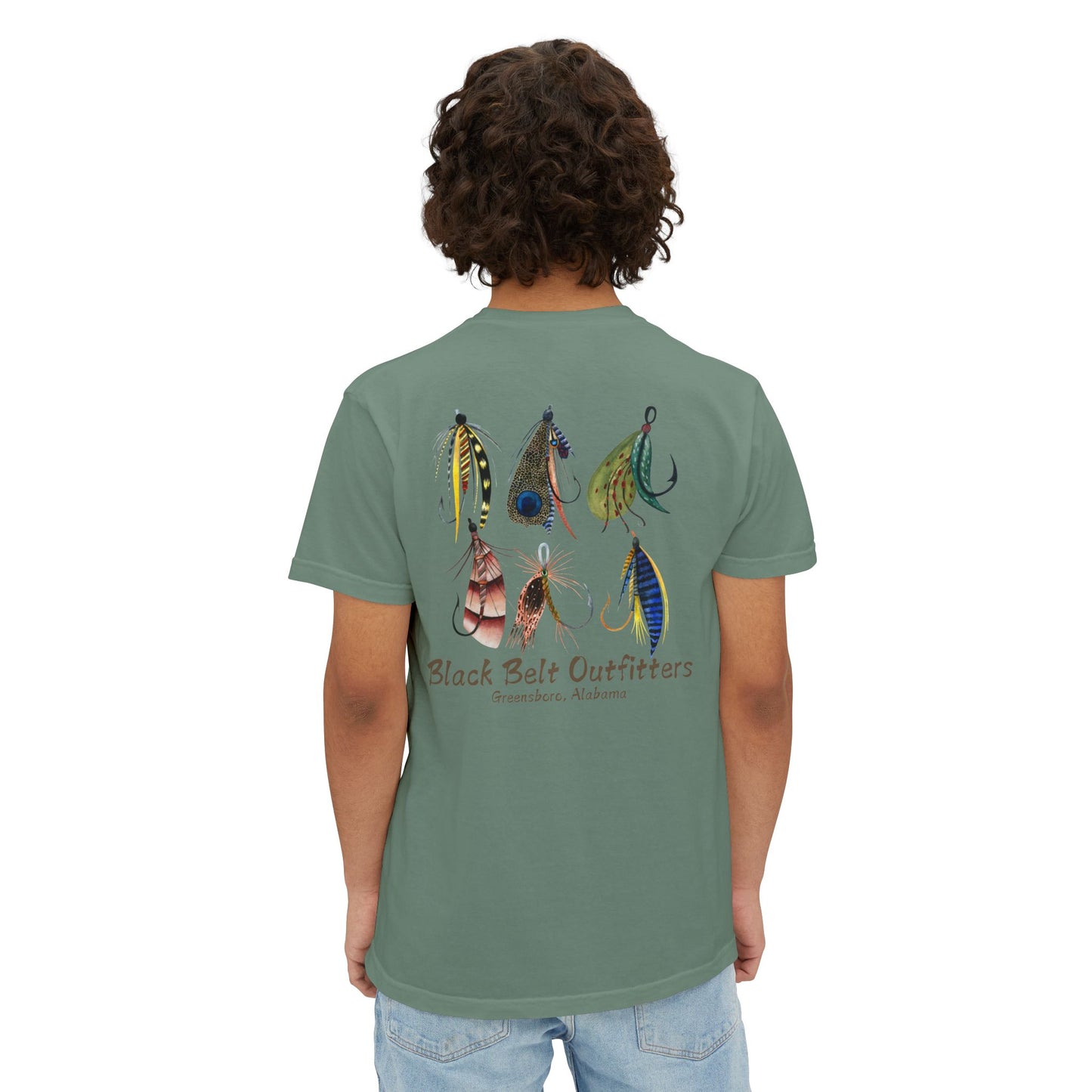 Black belt outfitters fishing lures Unisex Garment-Dyed Pocket T-Shirt