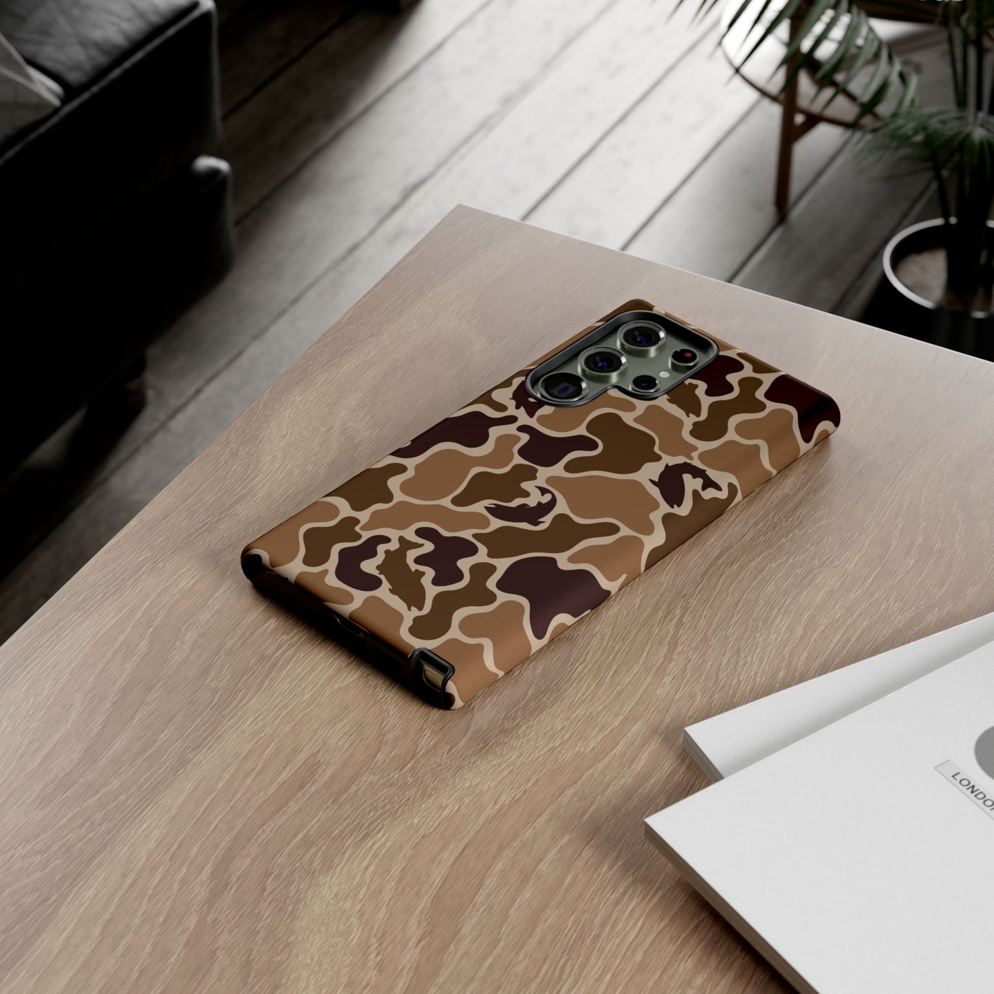 Brown Shark Camo design Tough Cases