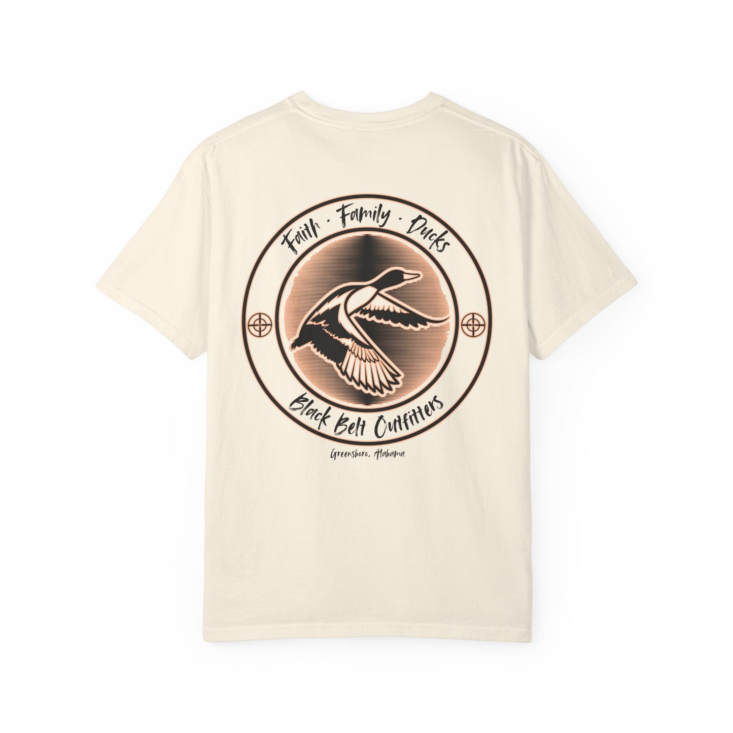 Faith Family Ducks Unisex Garment-Dyed Pocket T-Shirt