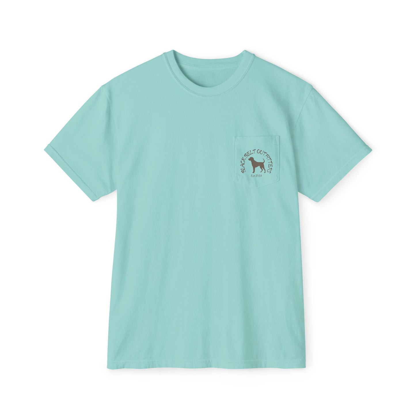 Black belt outfitters Fishing Poles Heart Unisex Garment-Dyed Pocket T-Shirt