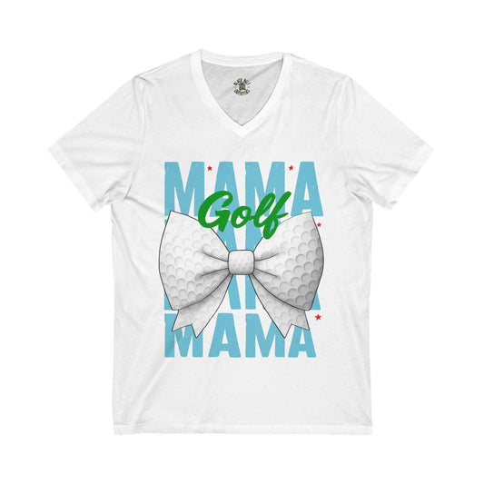 Golf Mama V-Neck Tee – Unisex Jersey T-Shirt for Game Day
