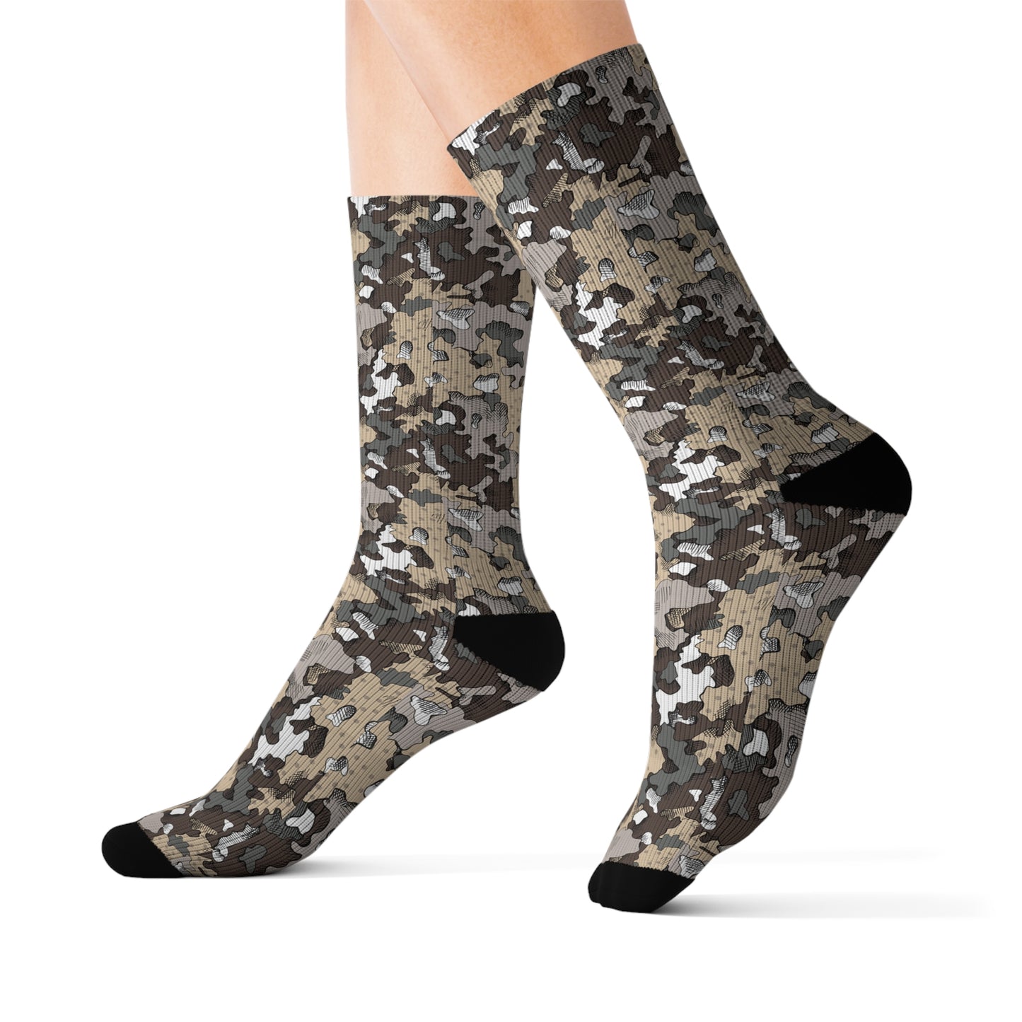 Black Belt Outfitters Original Dixie Camo Sublimation Socks | Stylish Military-Inspired Footwear | Perfect for Everyday, Gifts